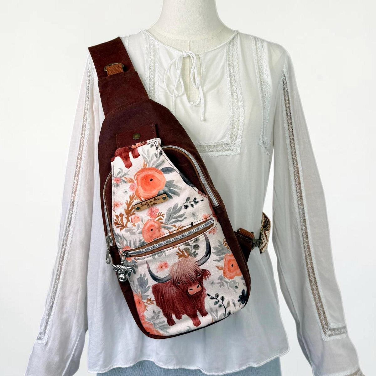 Highlander Cow Retro Sling Bag