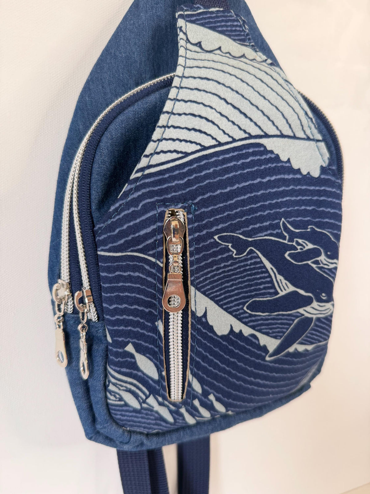 Denim Whales Sling Bag – Mini Crossbody Bag