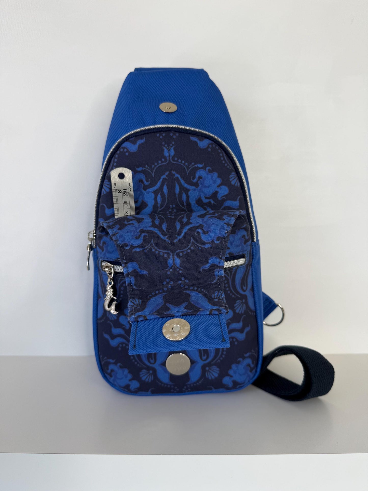 Mermaid Damask Sling Bag Crossbody Retro Style