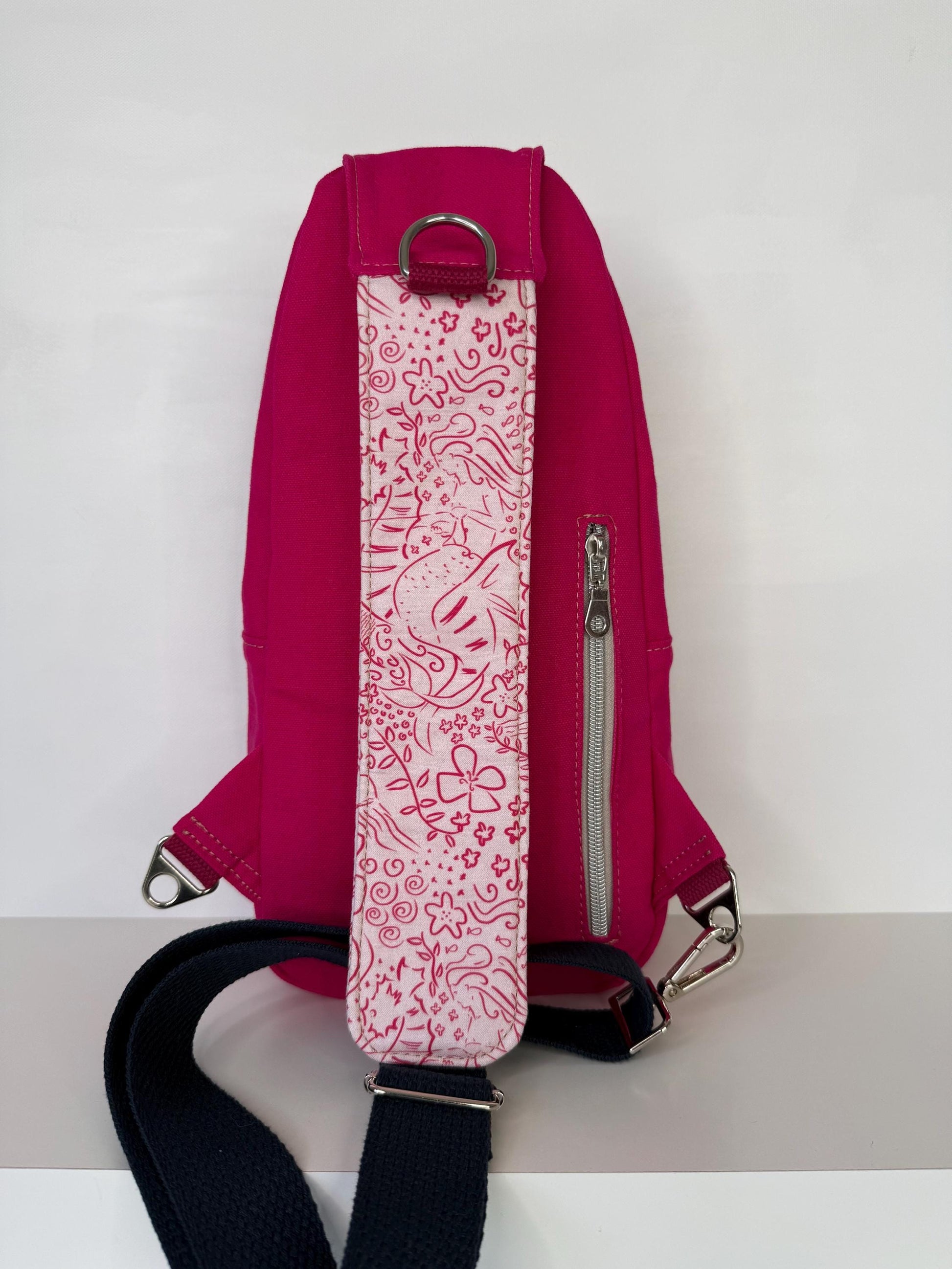 Mermaid on a Seahorse Sling Bag Crossbody Retro Style