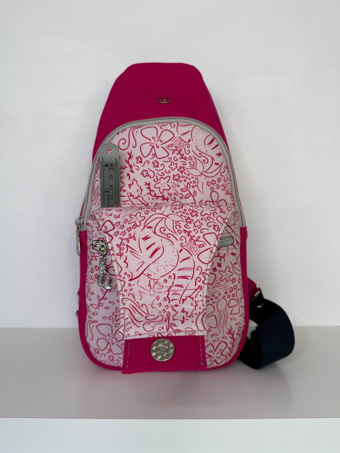 Mermaid on a Seahorse Sling Bag Crossbody Retro Style