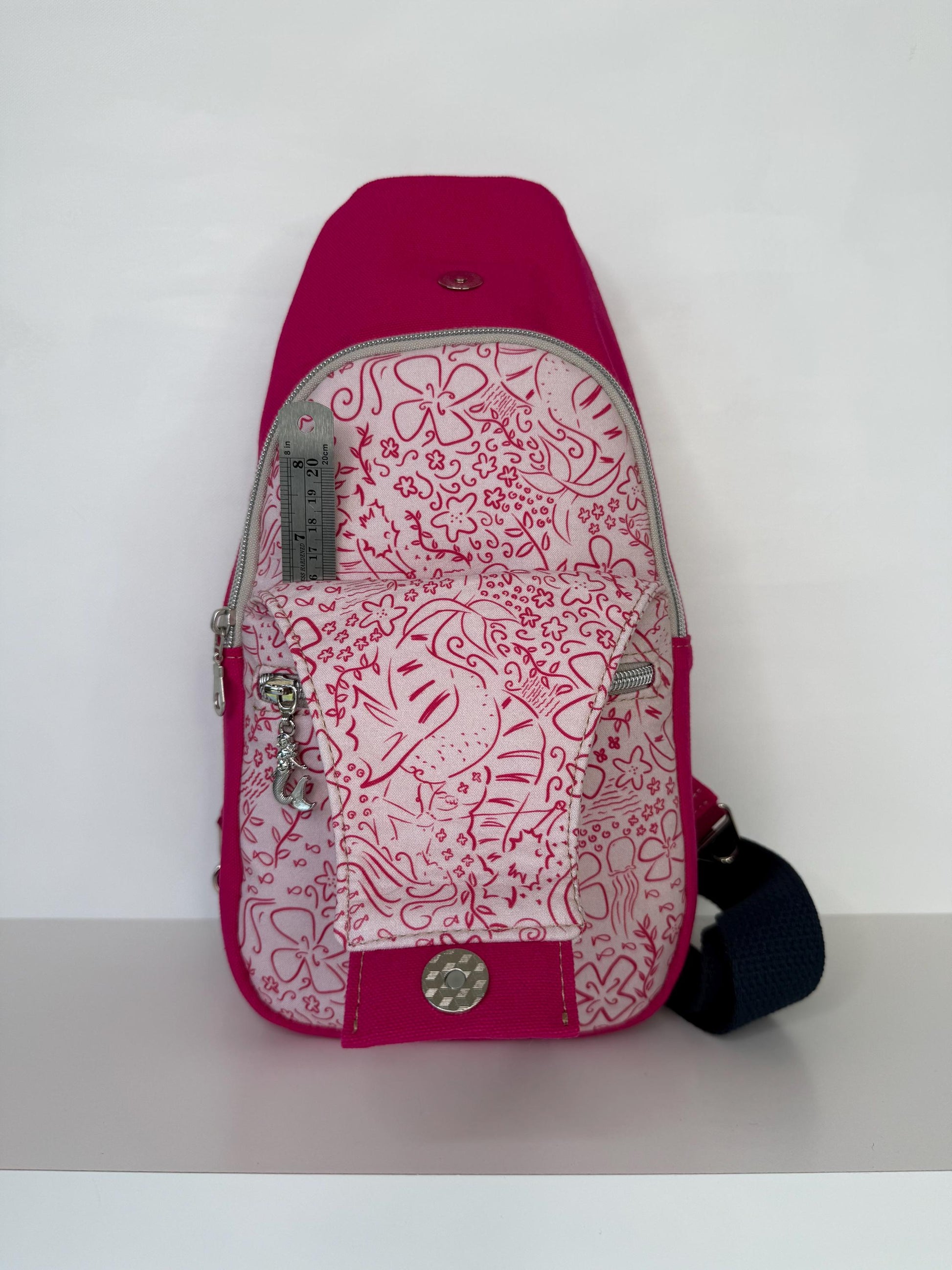 Mermaid on a Seahorse Sling Bag Crossbody Retro Style