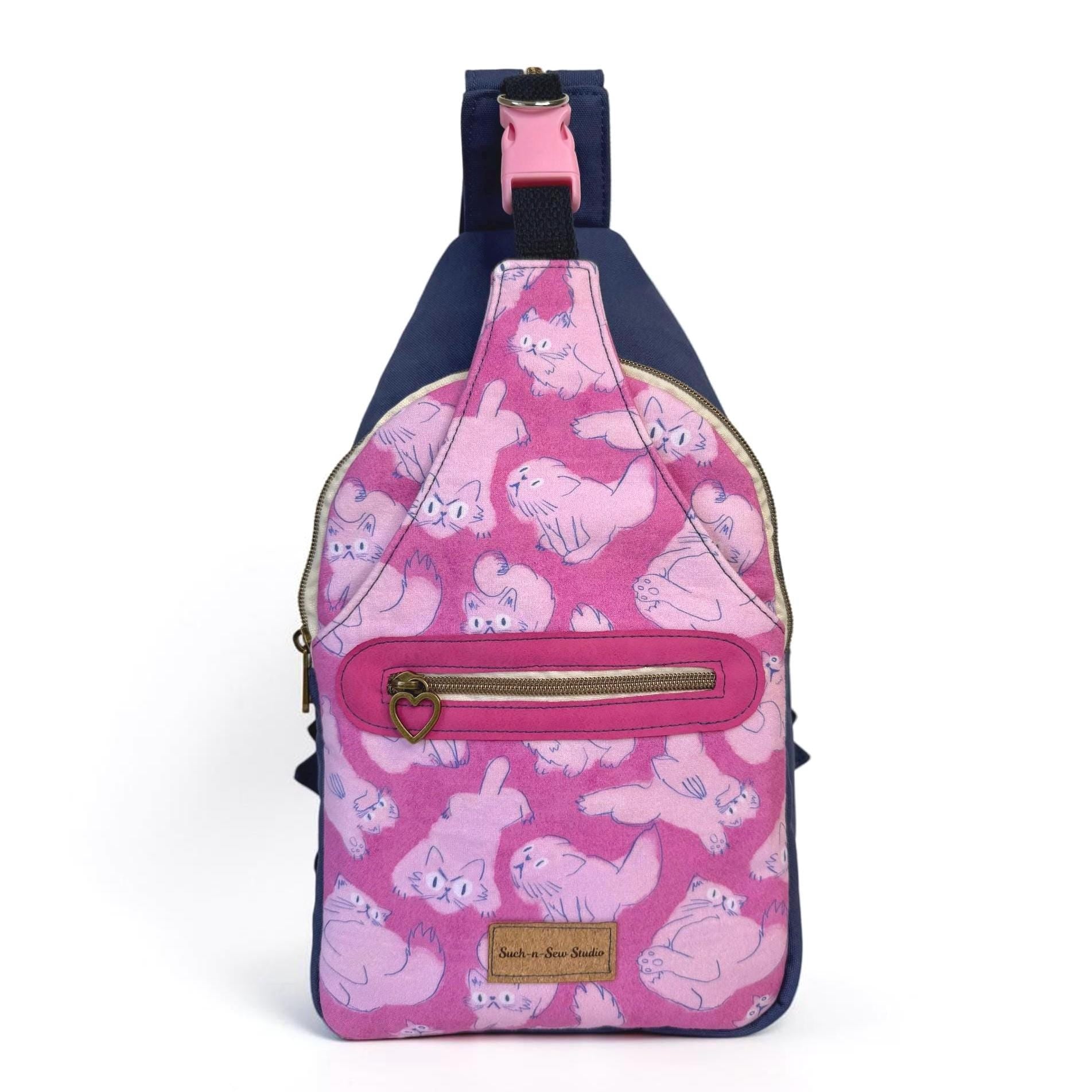 Cotton Candy Kitty Convertible Backpack Crossbody Sling
