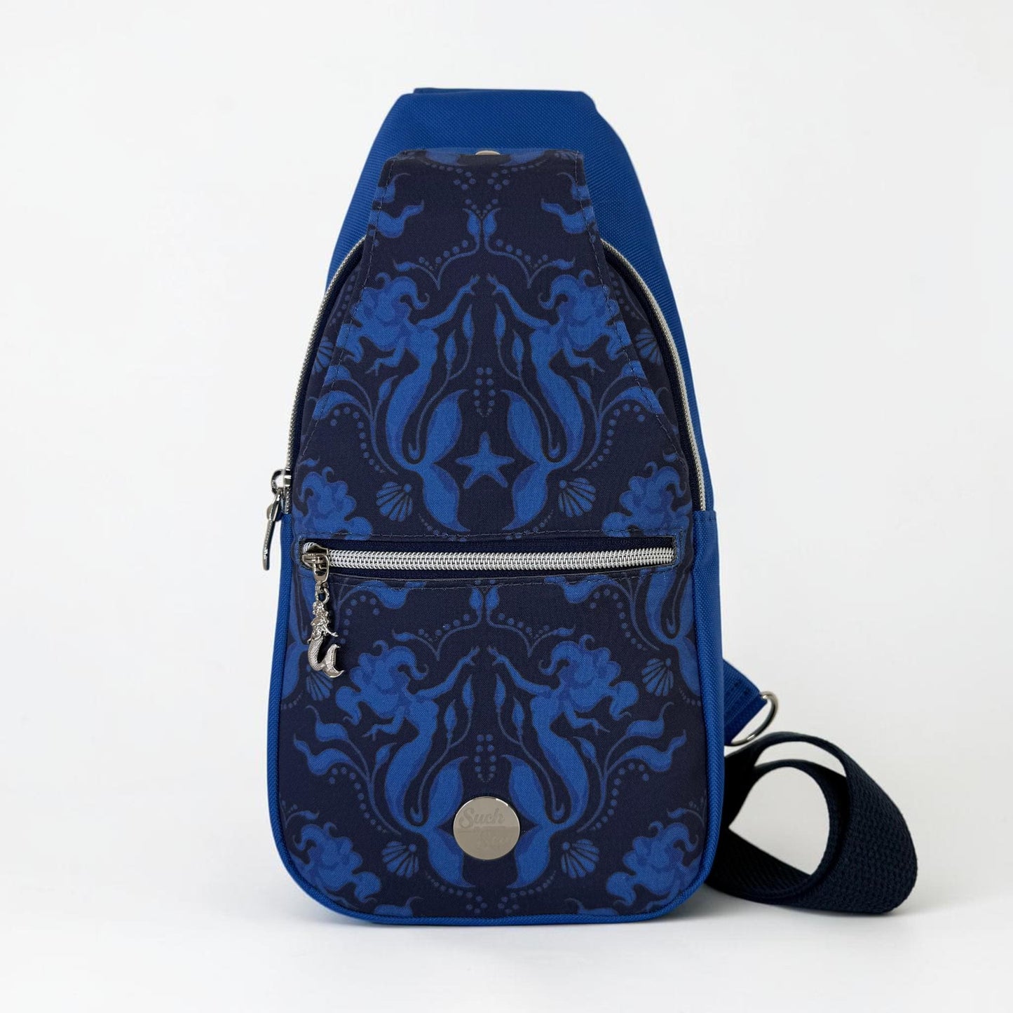 Mermaid Damask Sling Bag Crossbody Retro Style