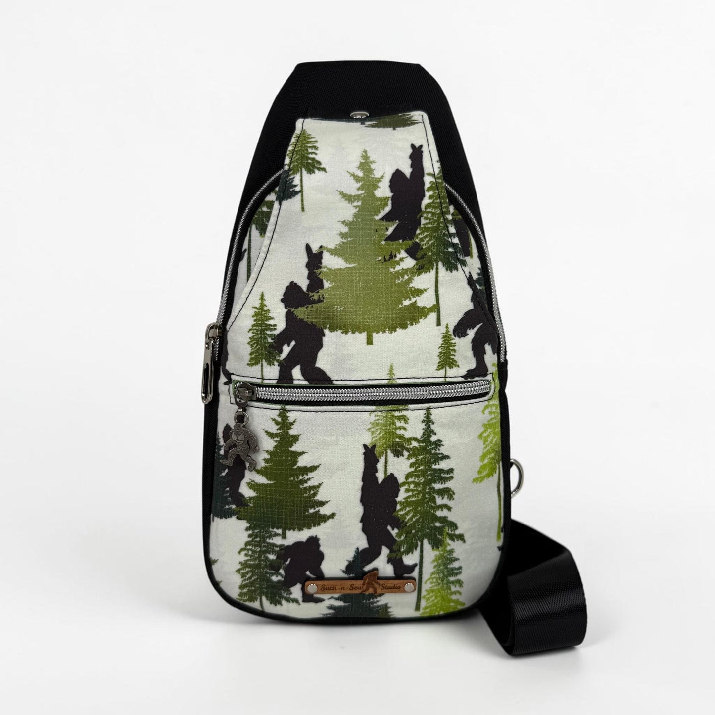 Peace Out Bigfoot Sling Bag Crossbody Retro Style