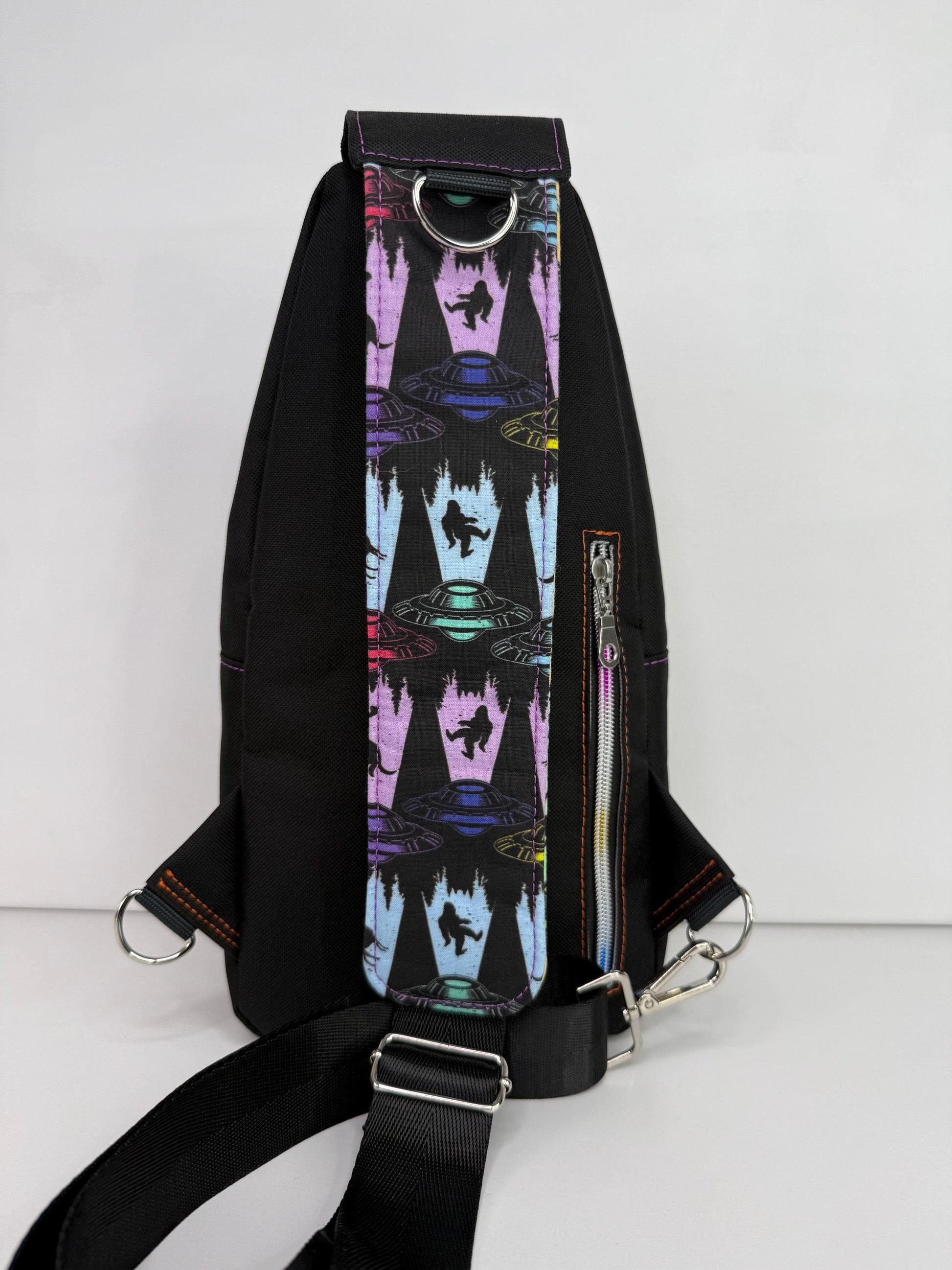 Cryptid Abduction Sling Bag Crossbody Retro Style