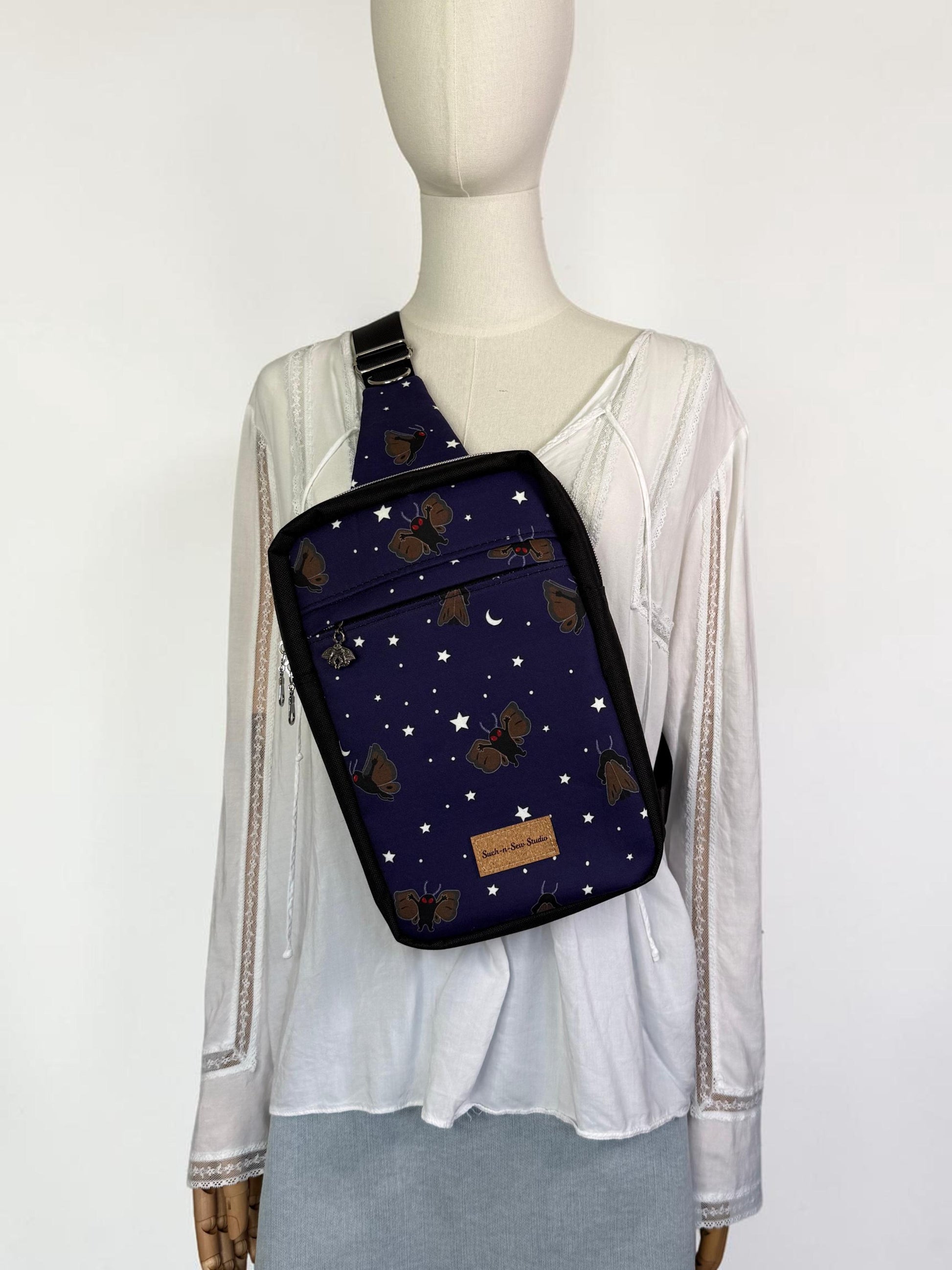 Mothman at Midnight Sling Bag, Big and Boxy