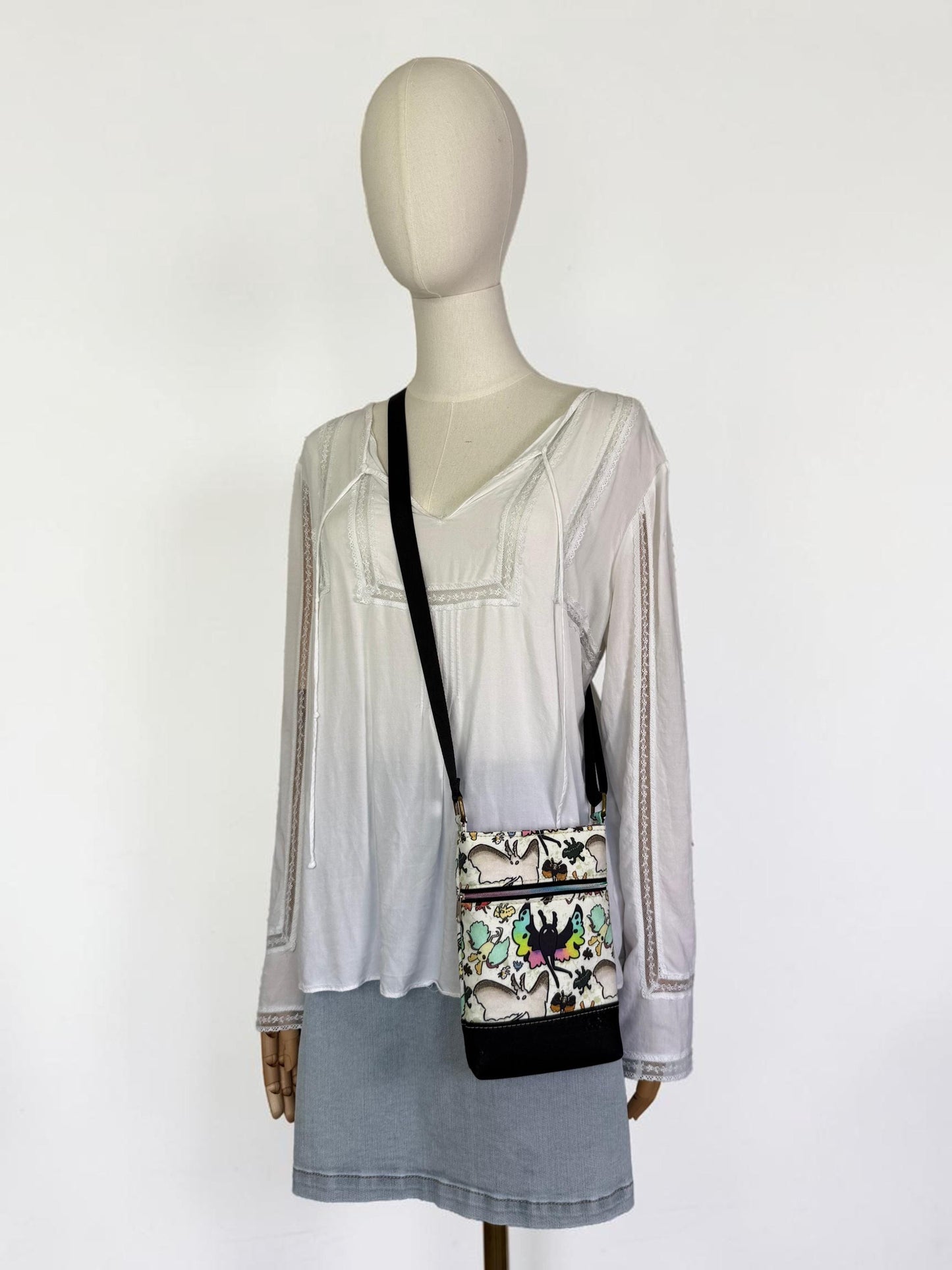 Mothman Compact Crossbody Bag Handmade