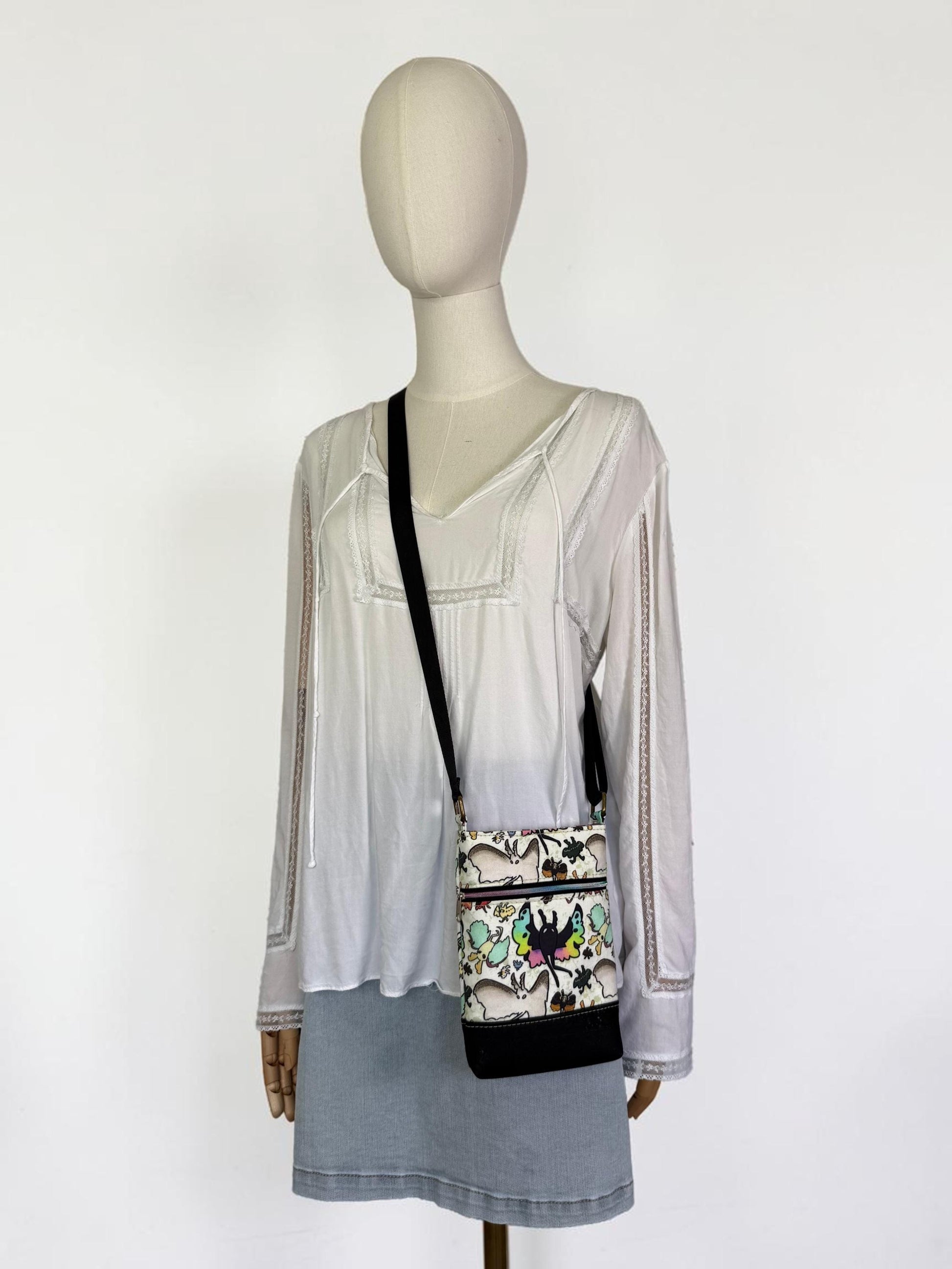 Mothman Compact Crossbody Bag Handmade