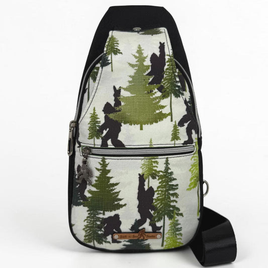 Peace Out Bigfoot Sling Bag Crossbody Retro Style
