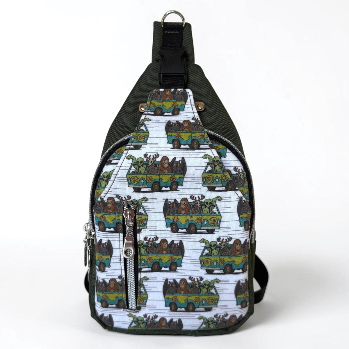 Cryptids in Mystery Machine Sling Bag