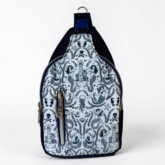 Mermaid Damask Sling Bag Surprisingly Spacious