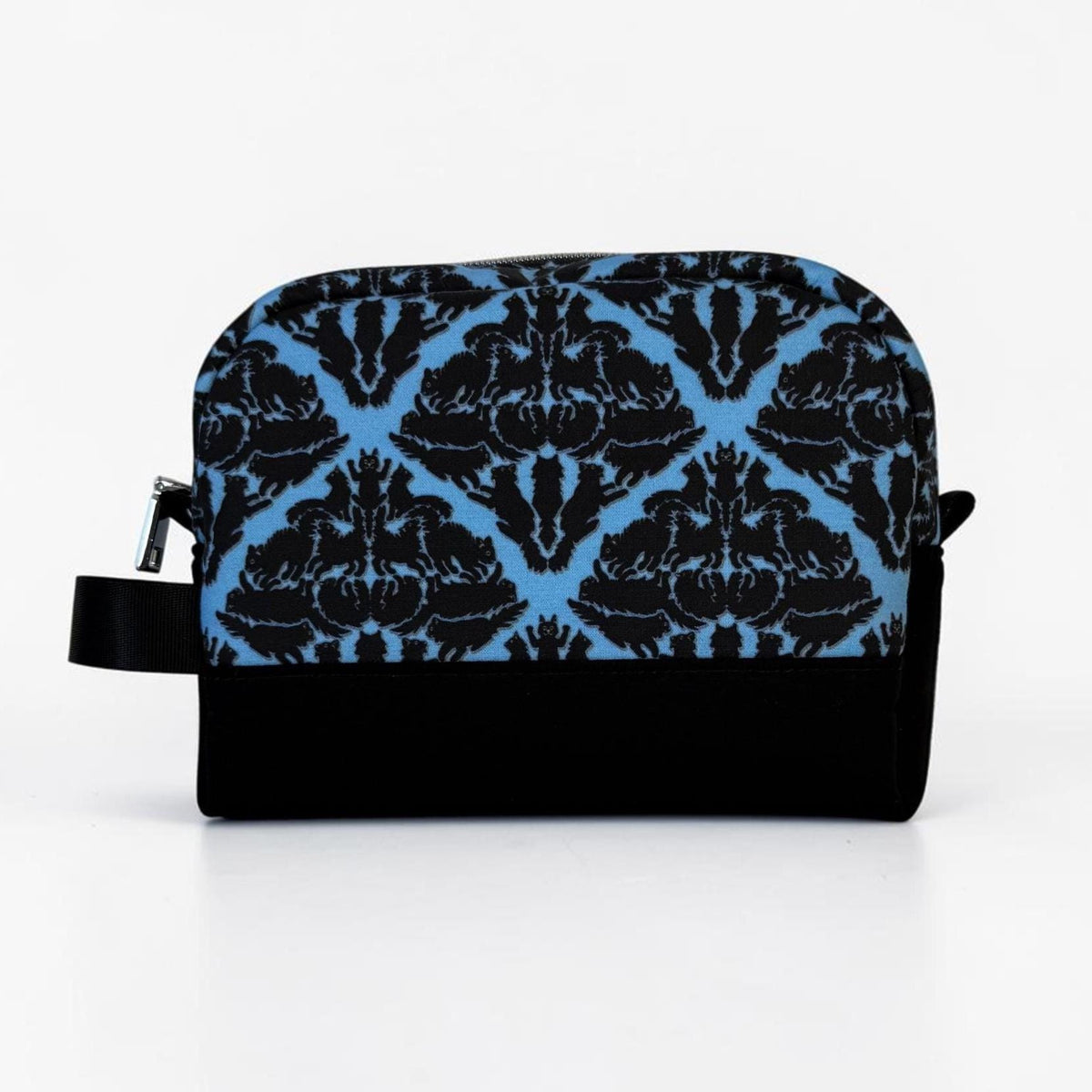 Black Cats Damask Small Zipper Pouch