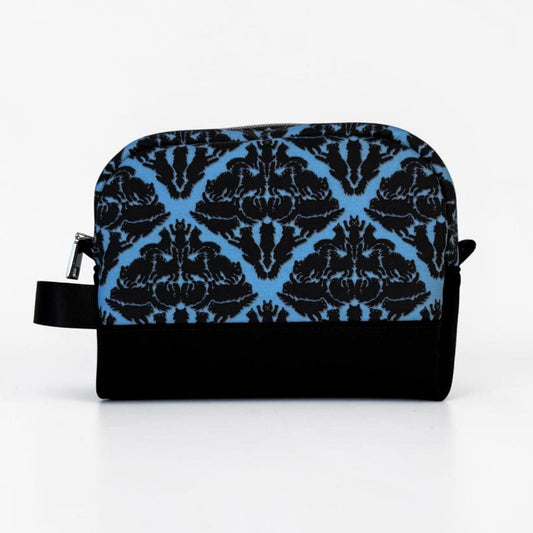 Black Cats Damask Small Zipper Pouch