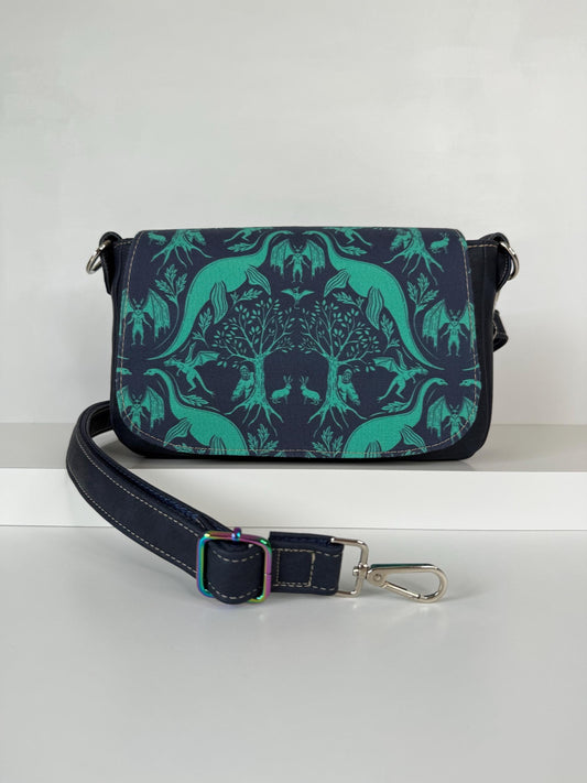 Cryptid Damask Saddlebag Crossbody Bag Purse