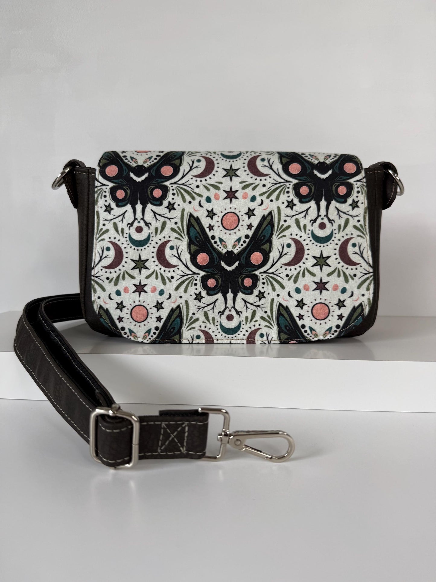 Mothman Folk Damask Saddlebag Crossbody