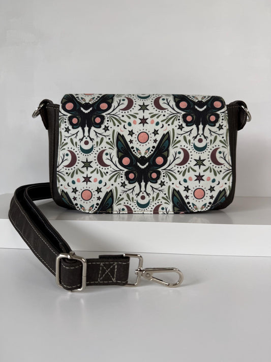 Mothman Folk Damask Saddlebag Crossbody