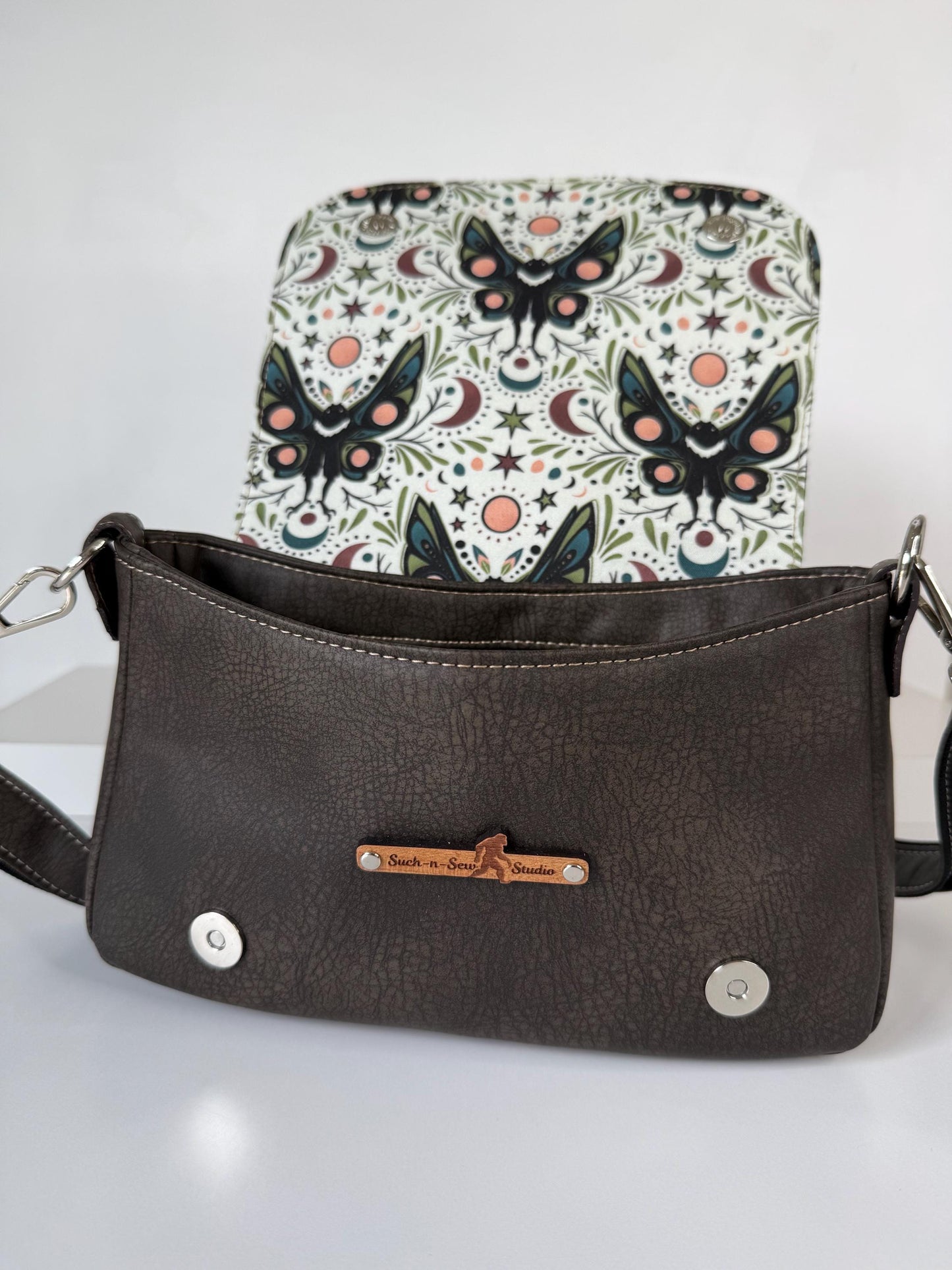 Mothman Folk Damask Saddlebag Crossbody