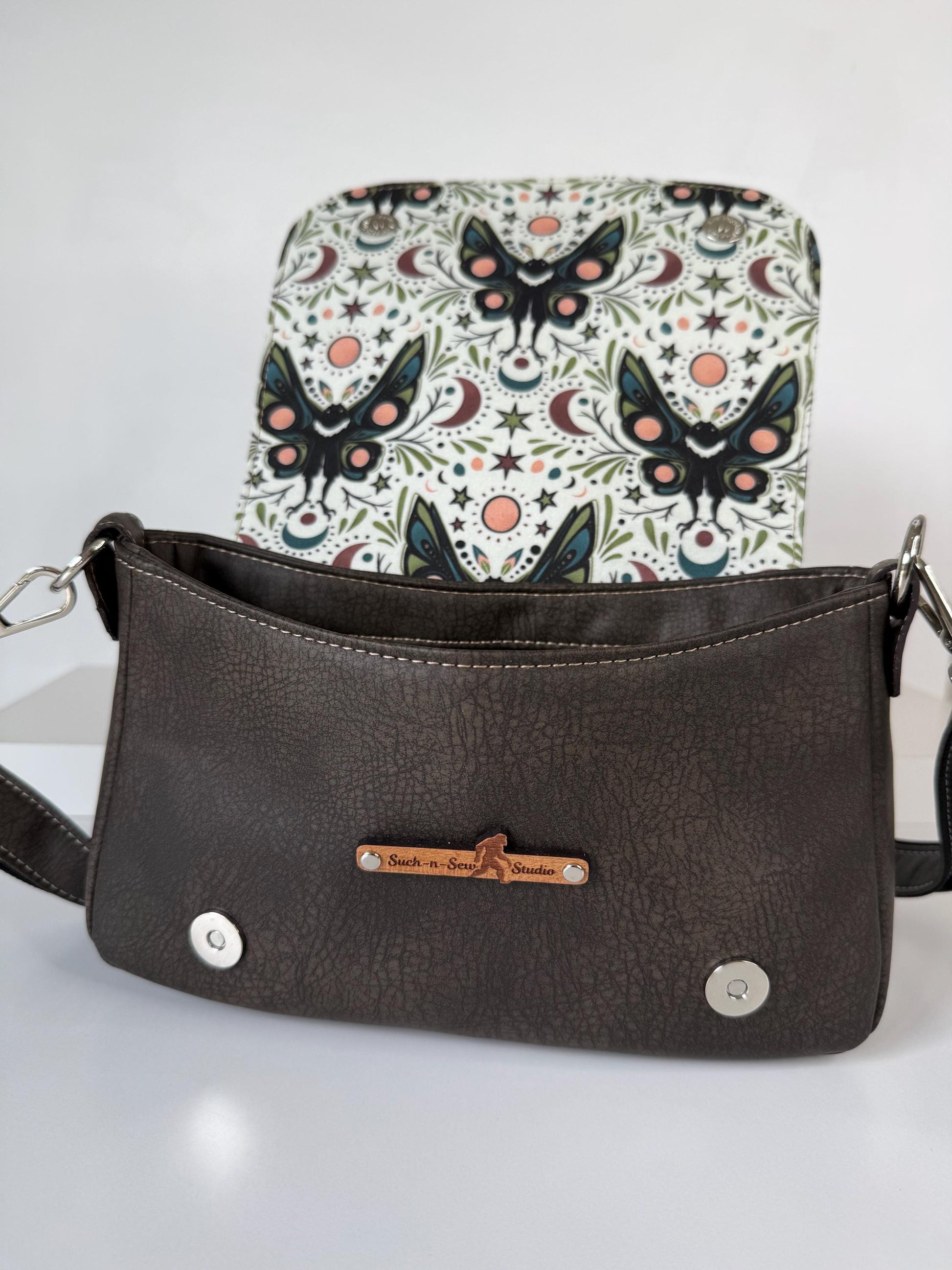 Mothman Folk Damask Saddlebag Crossbody