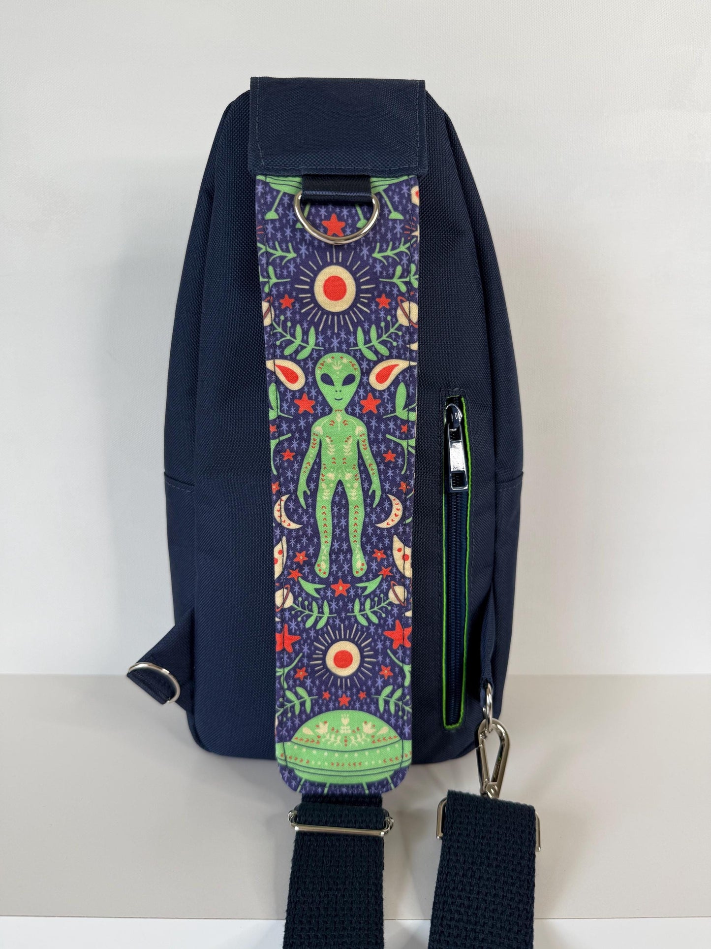 Alien Folk Damask Sling Bag Crossbody Retro Style