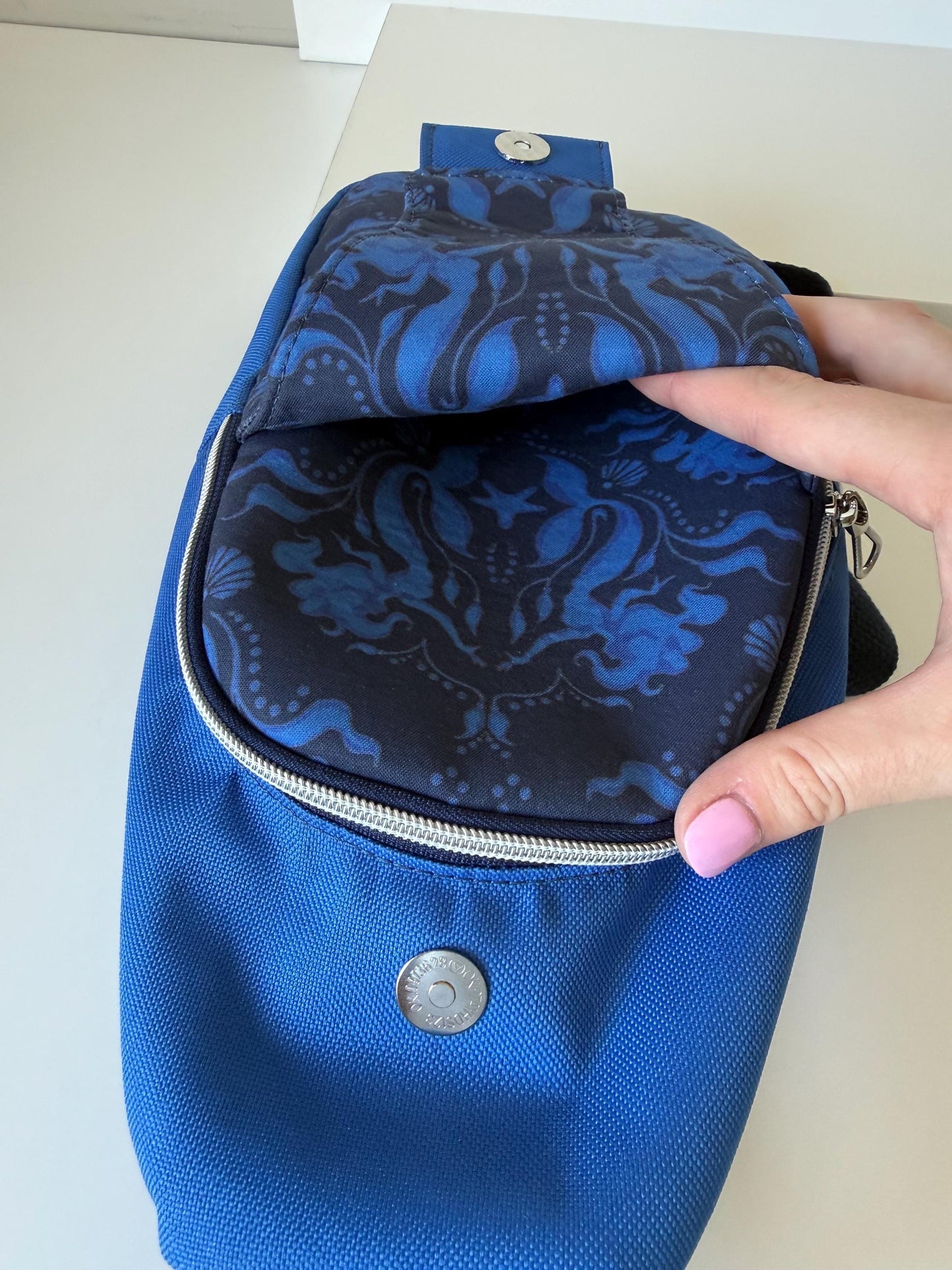 Mermaid Damask Sling Bag Crossbody Retro Style