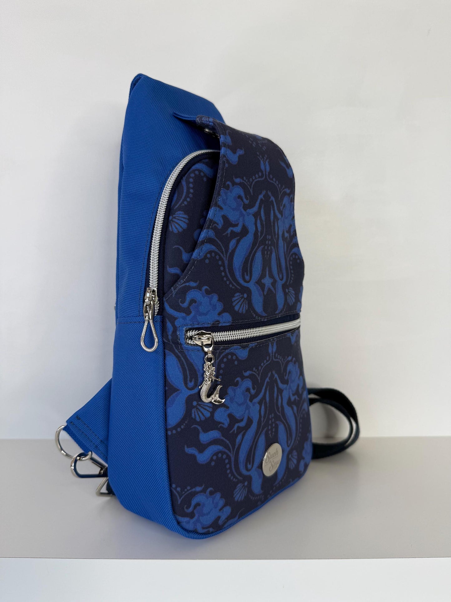 Mermaid Damask Sling Bag Crossbody Retro Style