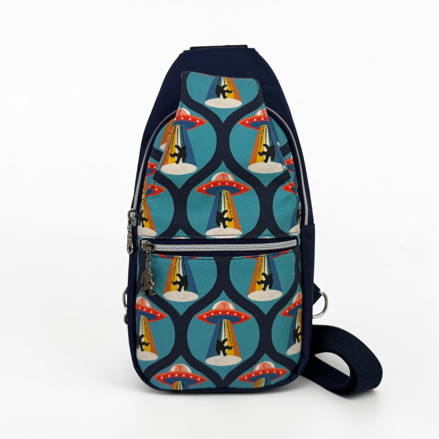 Bigfoot Abduction Sling Bag Crossbody Retro Style