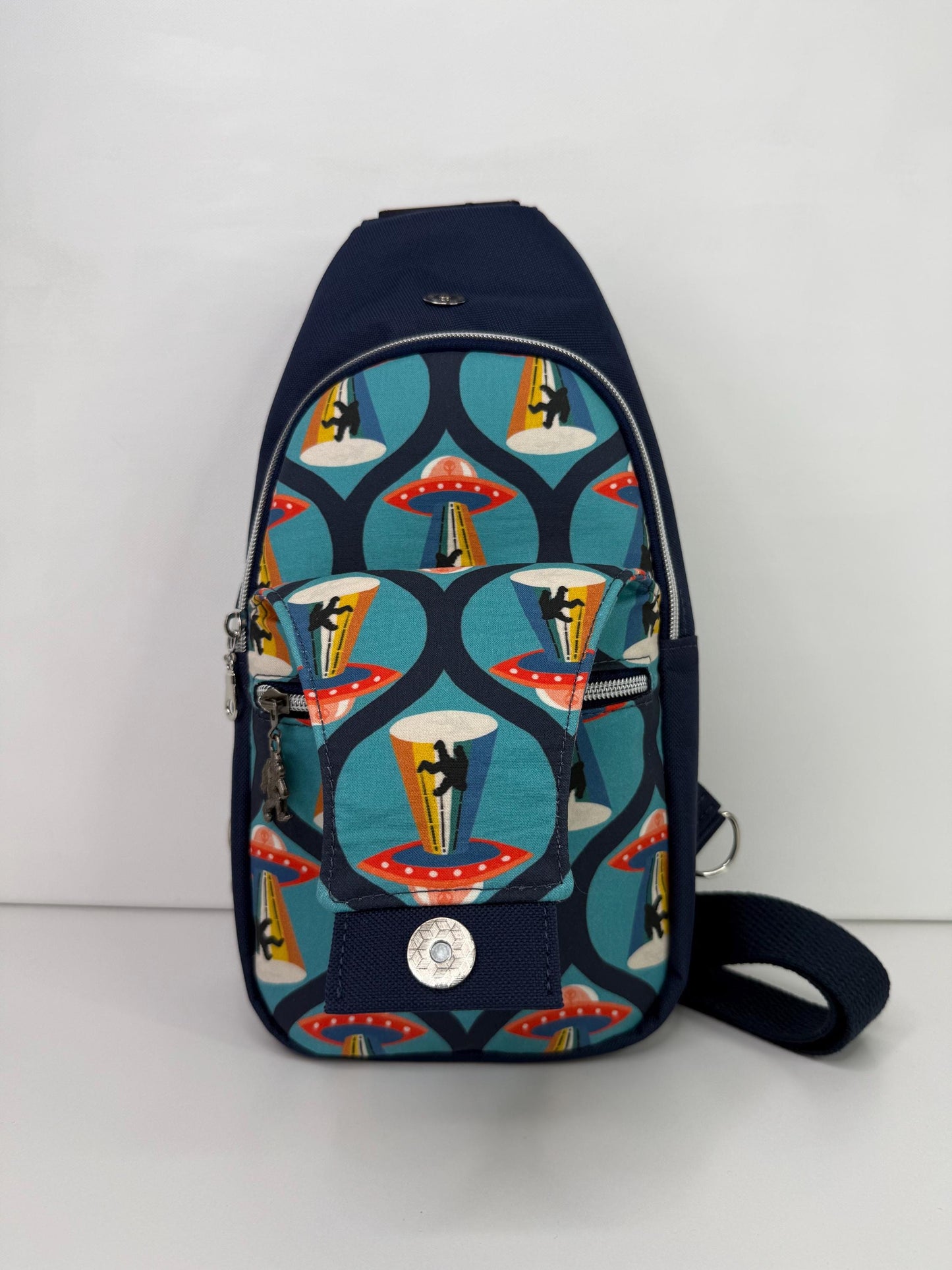 Bigfoot Abduction Sling Bag Crossbody Retro Style