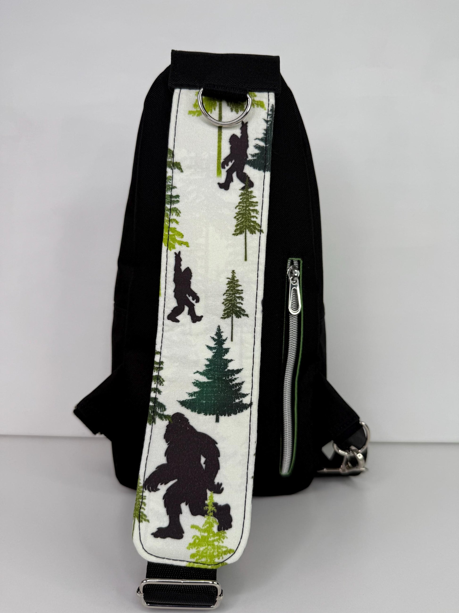 Peace Out Bigfoot Sling Bag Crossbody Retro Style
