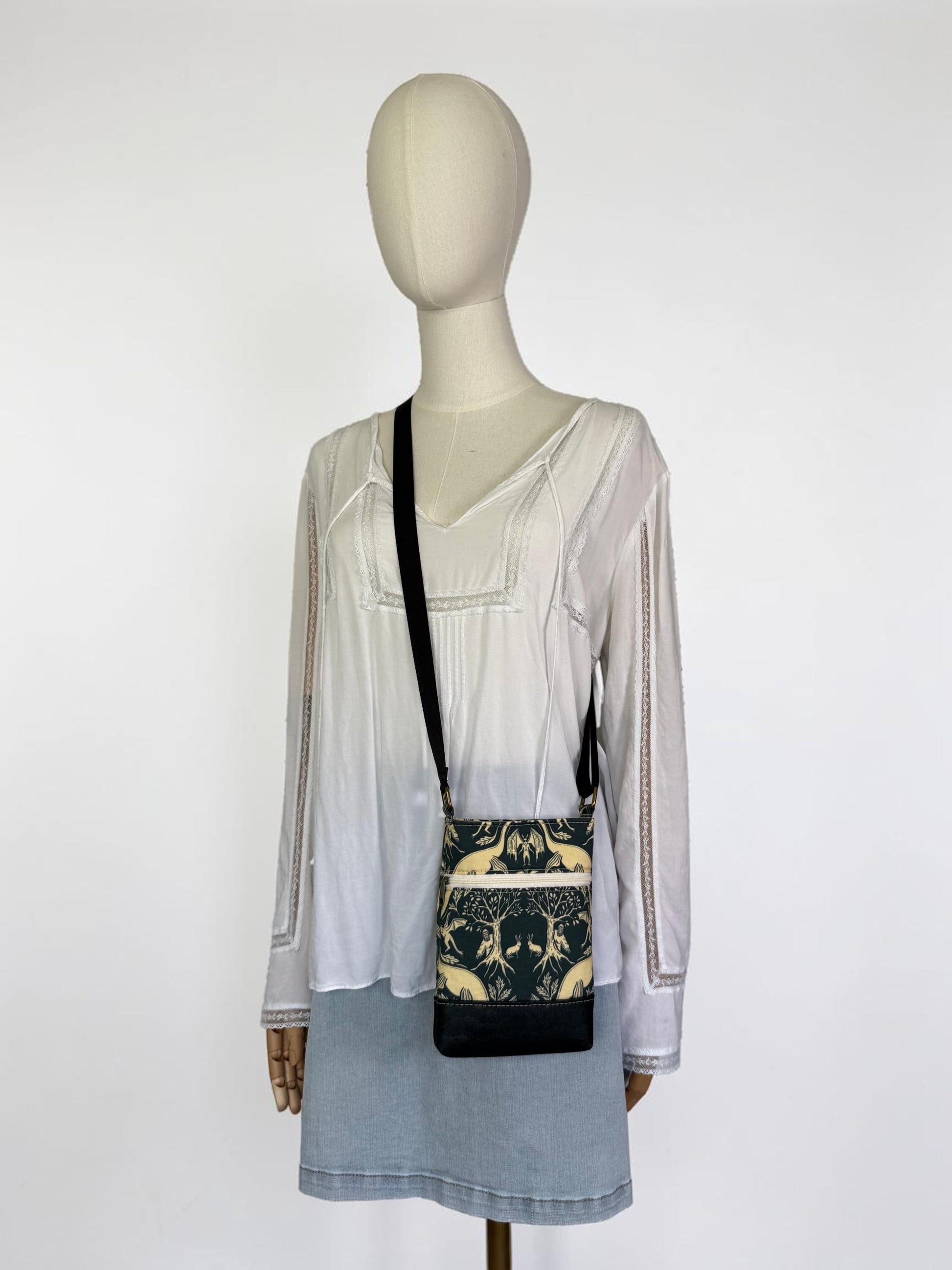 Cryptids Compact Crossbody with Bigfoot, Nessie, Jackalope, and Mothman