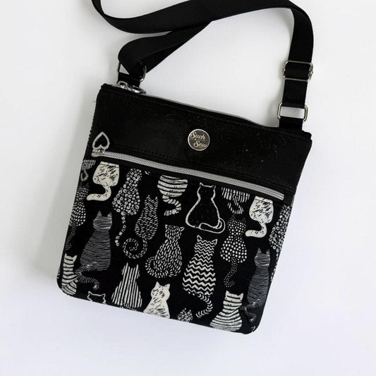 Illustrated Cats Crossbody Bag