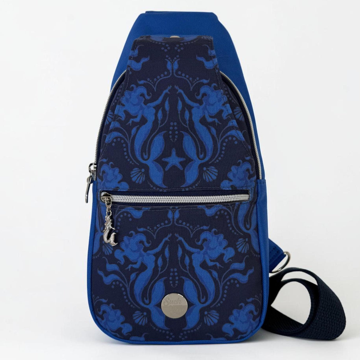 Mermaid Damask Retro Style Sling Bag