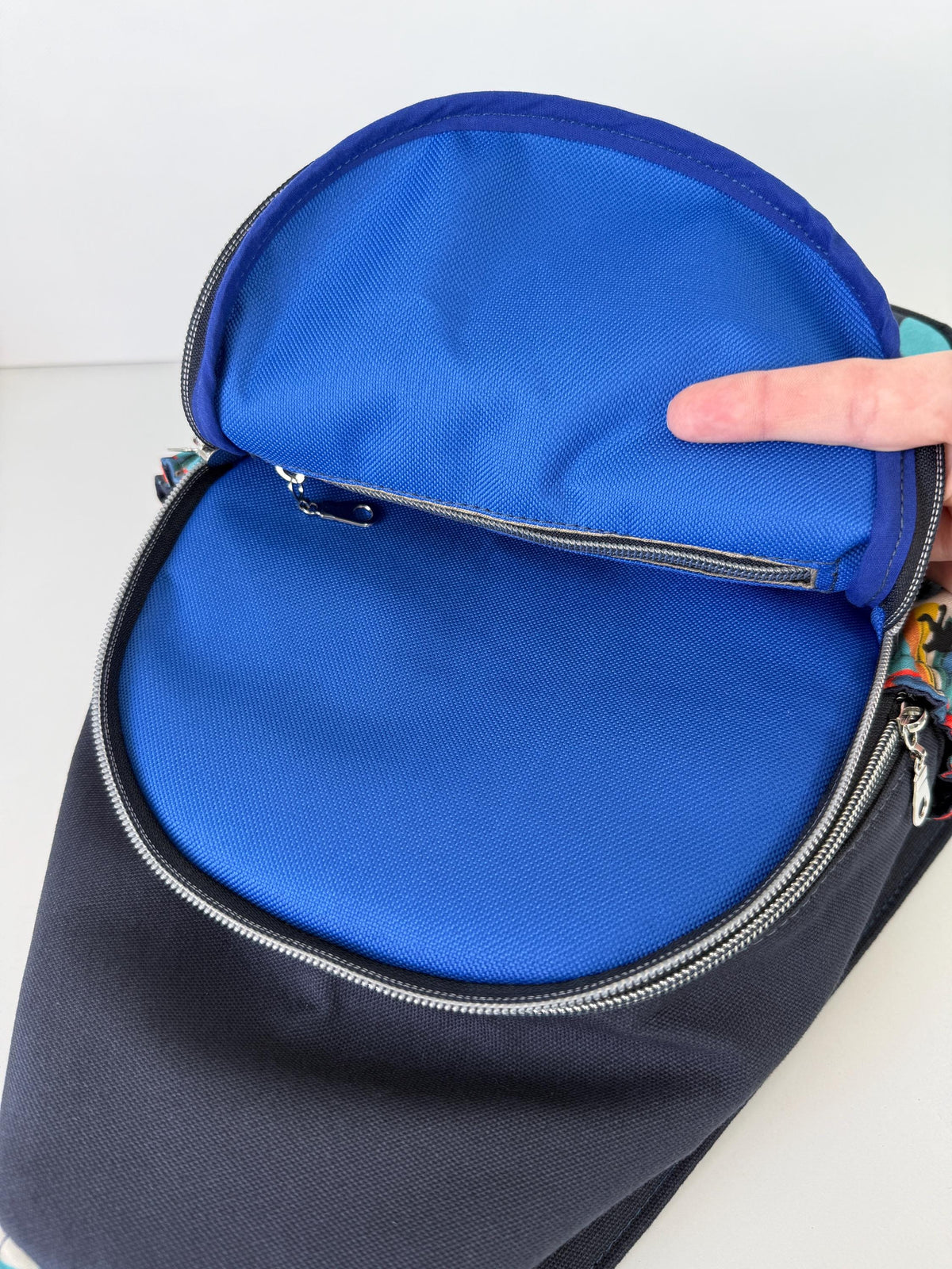 Groovy Alien Abducting Bigfoot Convertible Backpack Crossbody Sling