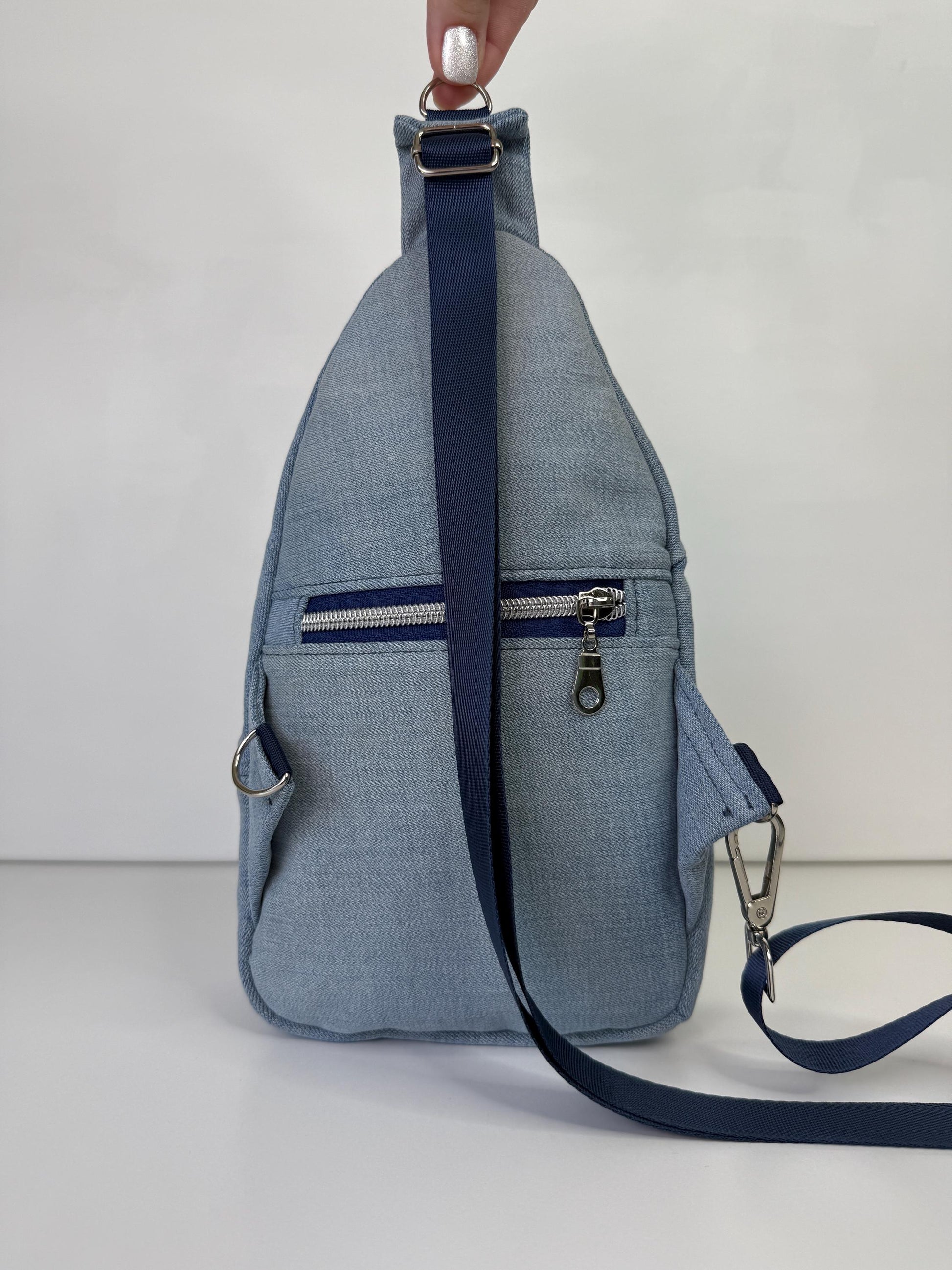 Alien Abducting Bigfoot Sling Crossbody Bag