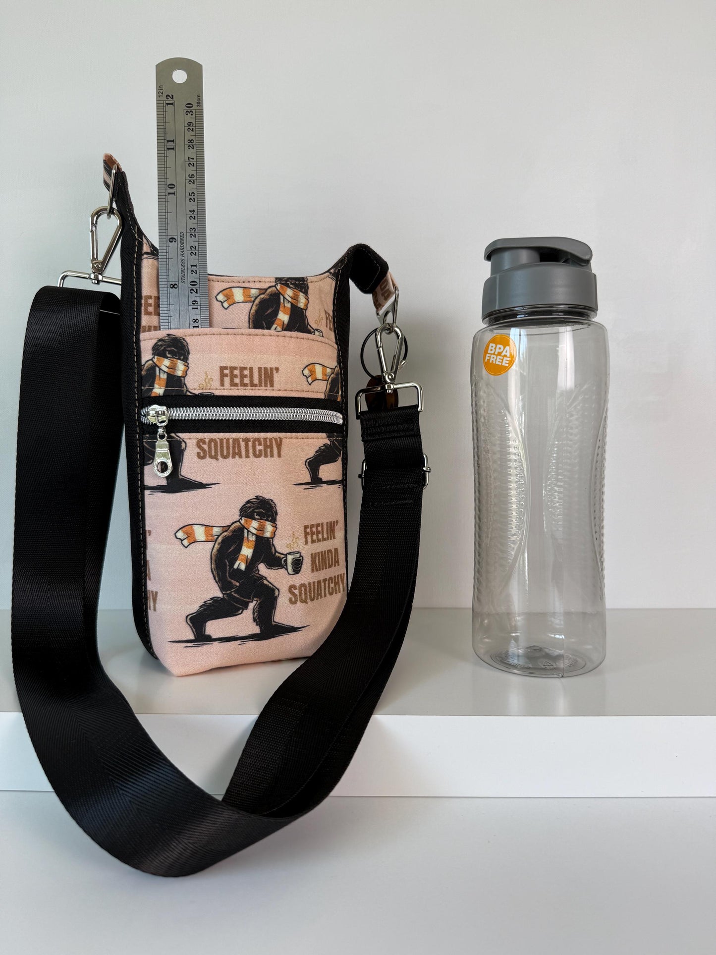 Bigfoot Water Bottle Crossbody Bag H2O to Go