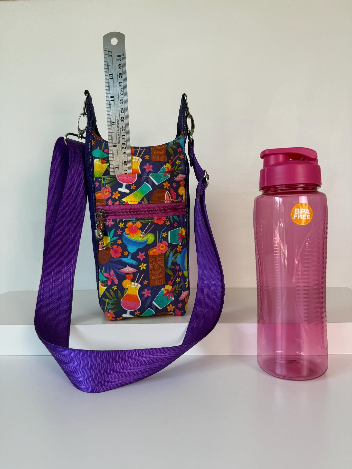 Tiki Bar Water Bottle Crossbody Bag H2O to Go