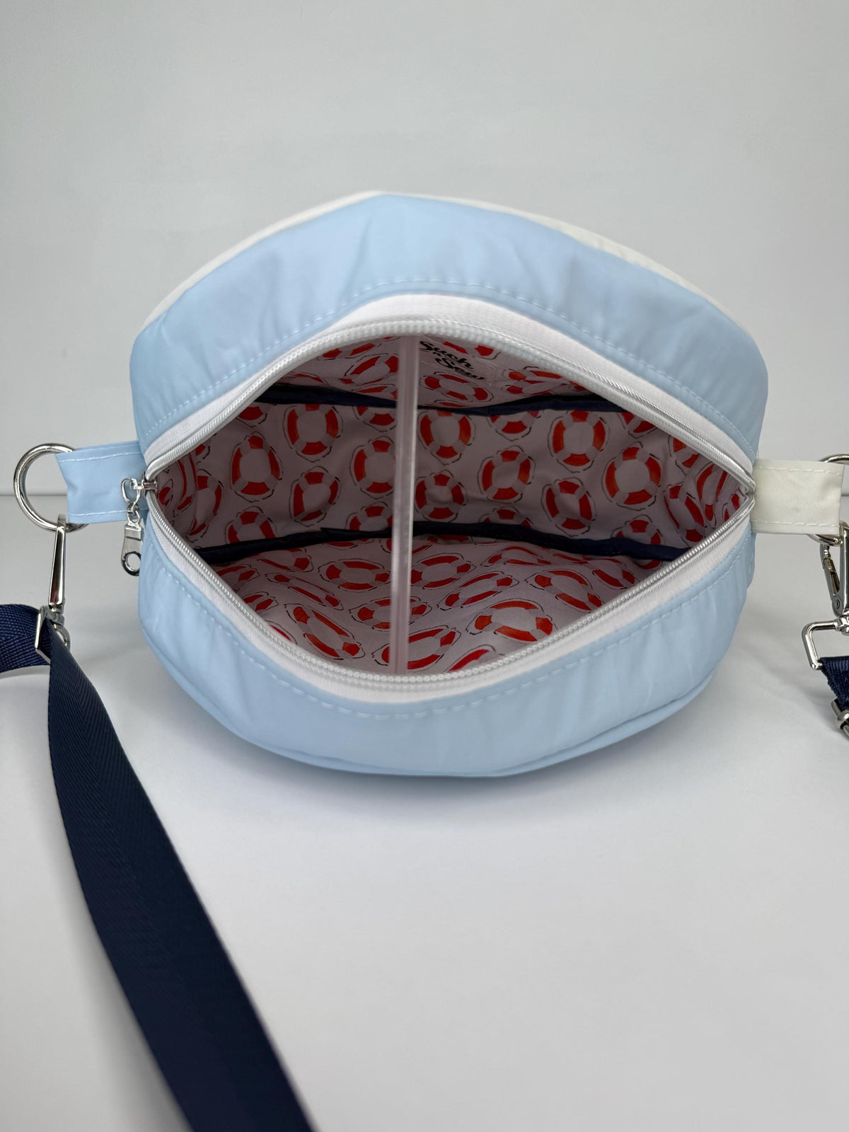 Upcycled Sailcloth Circle Crossbody Bag