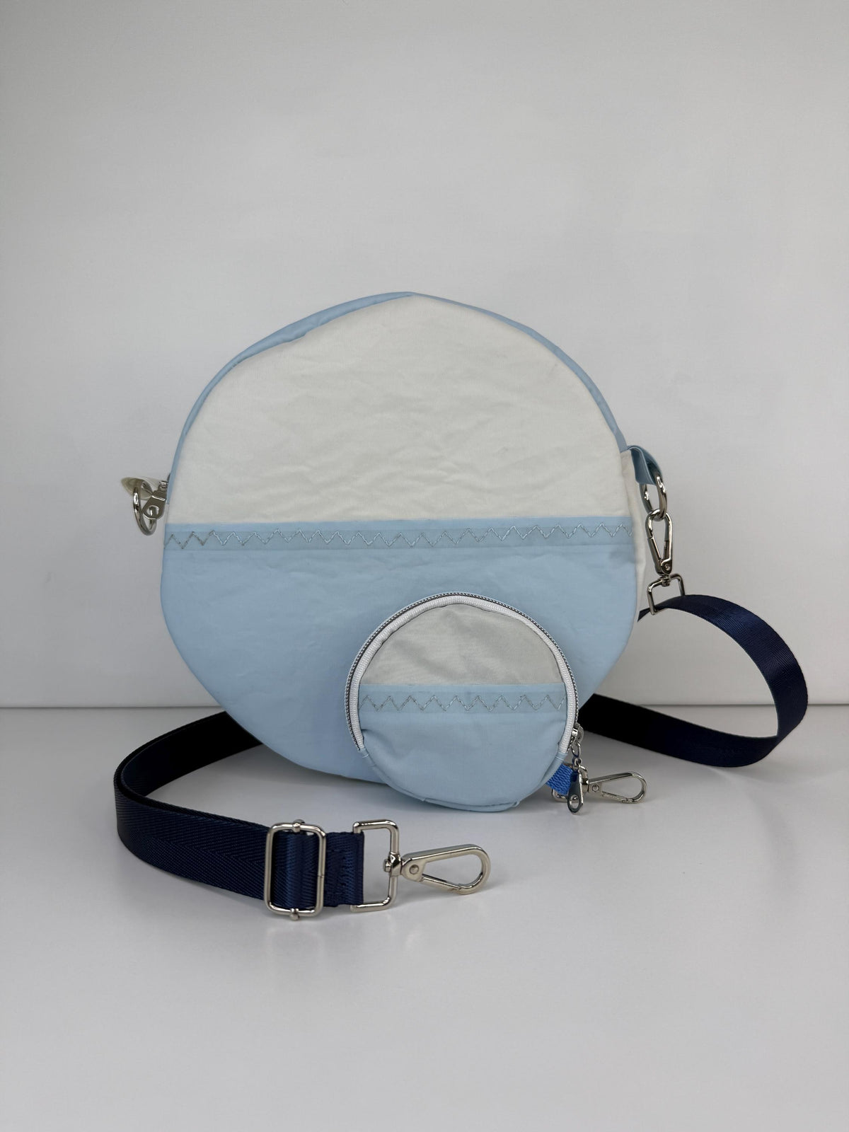Upcycled Sailcloth Circle Crossbody Bag