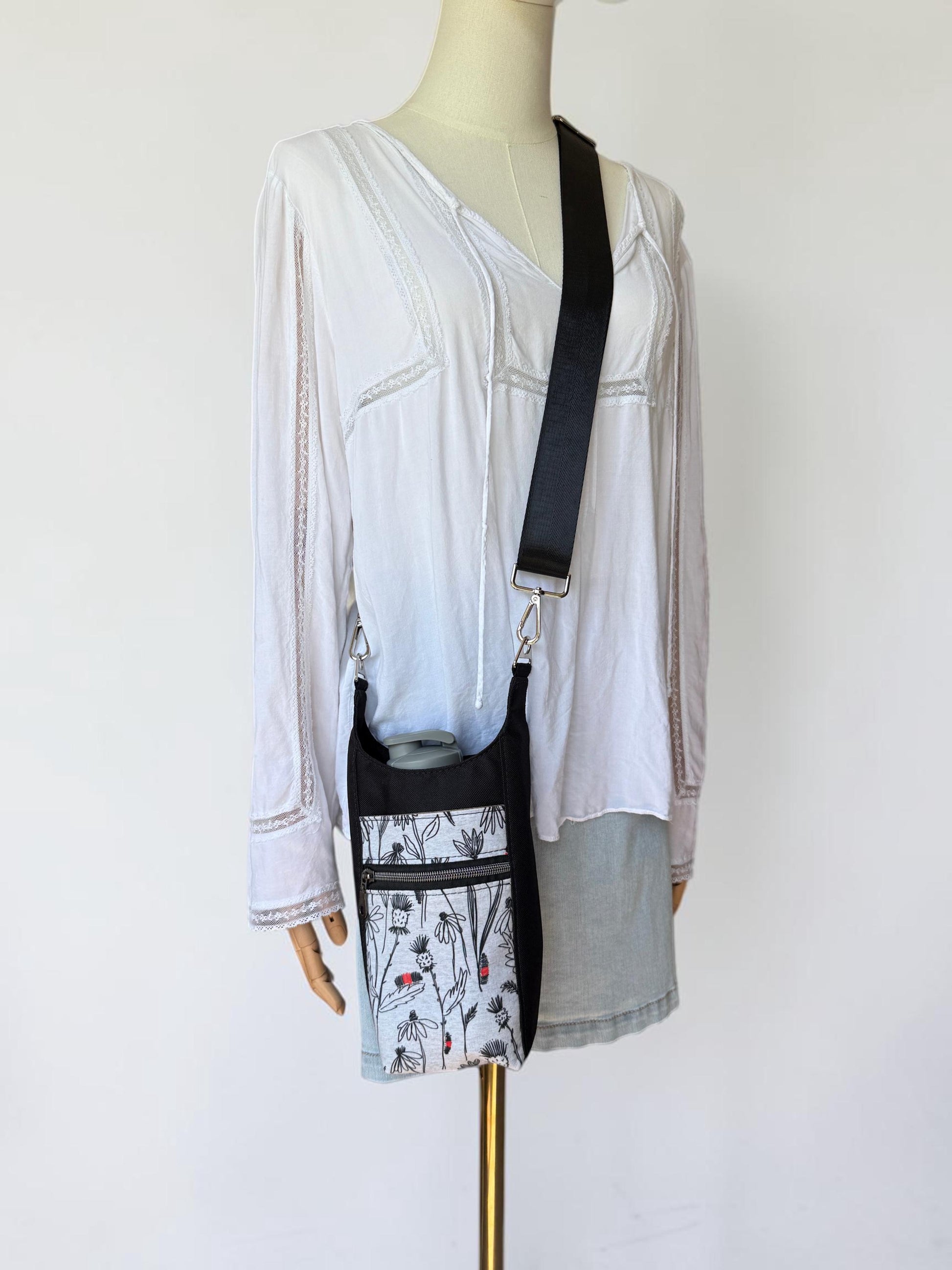 Woolly Worm Water Bottle Crossbody Bag H2O to Go
