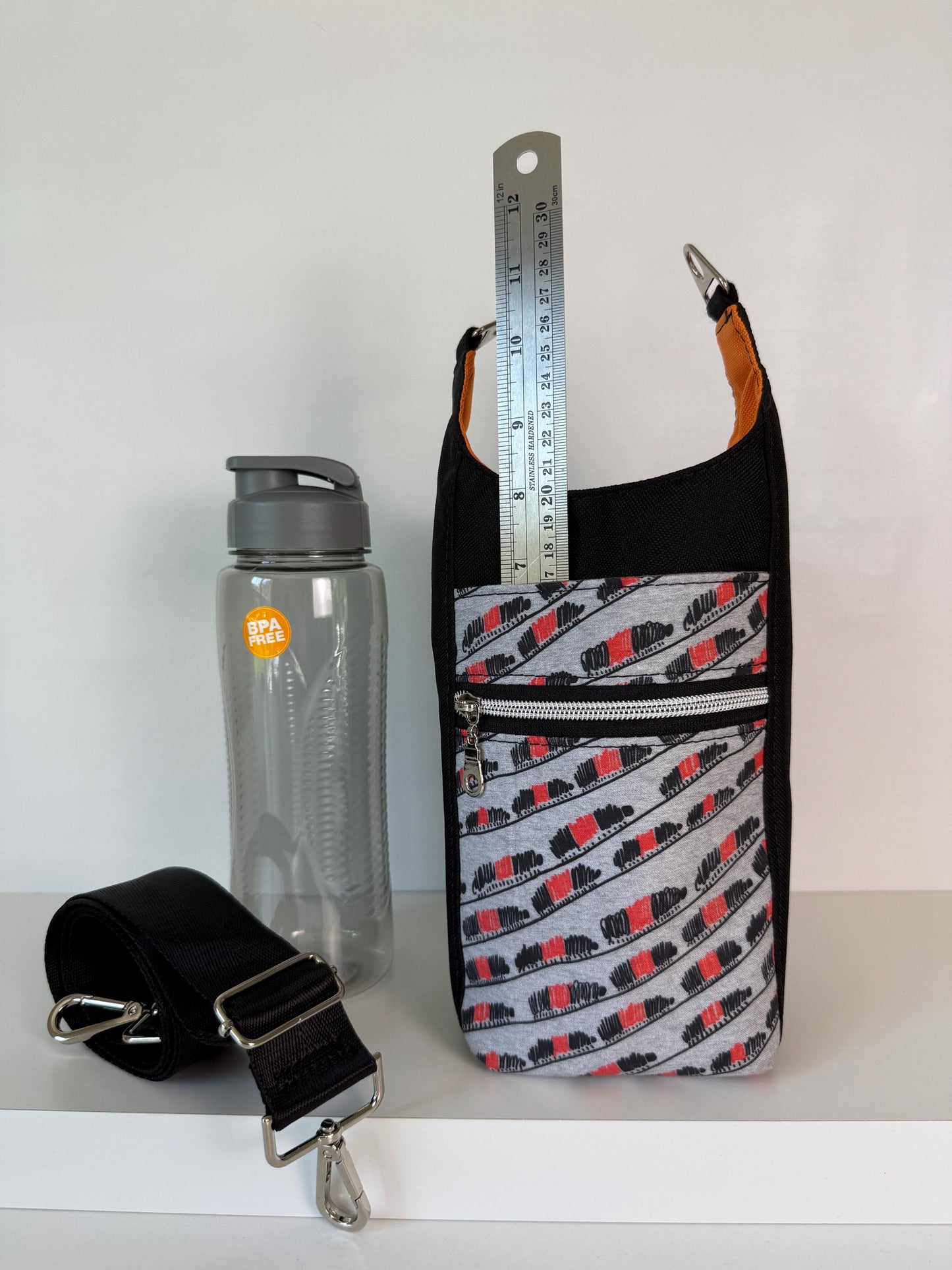 Woolly Worm Water Bottle Crossbody Bag H2O to Go