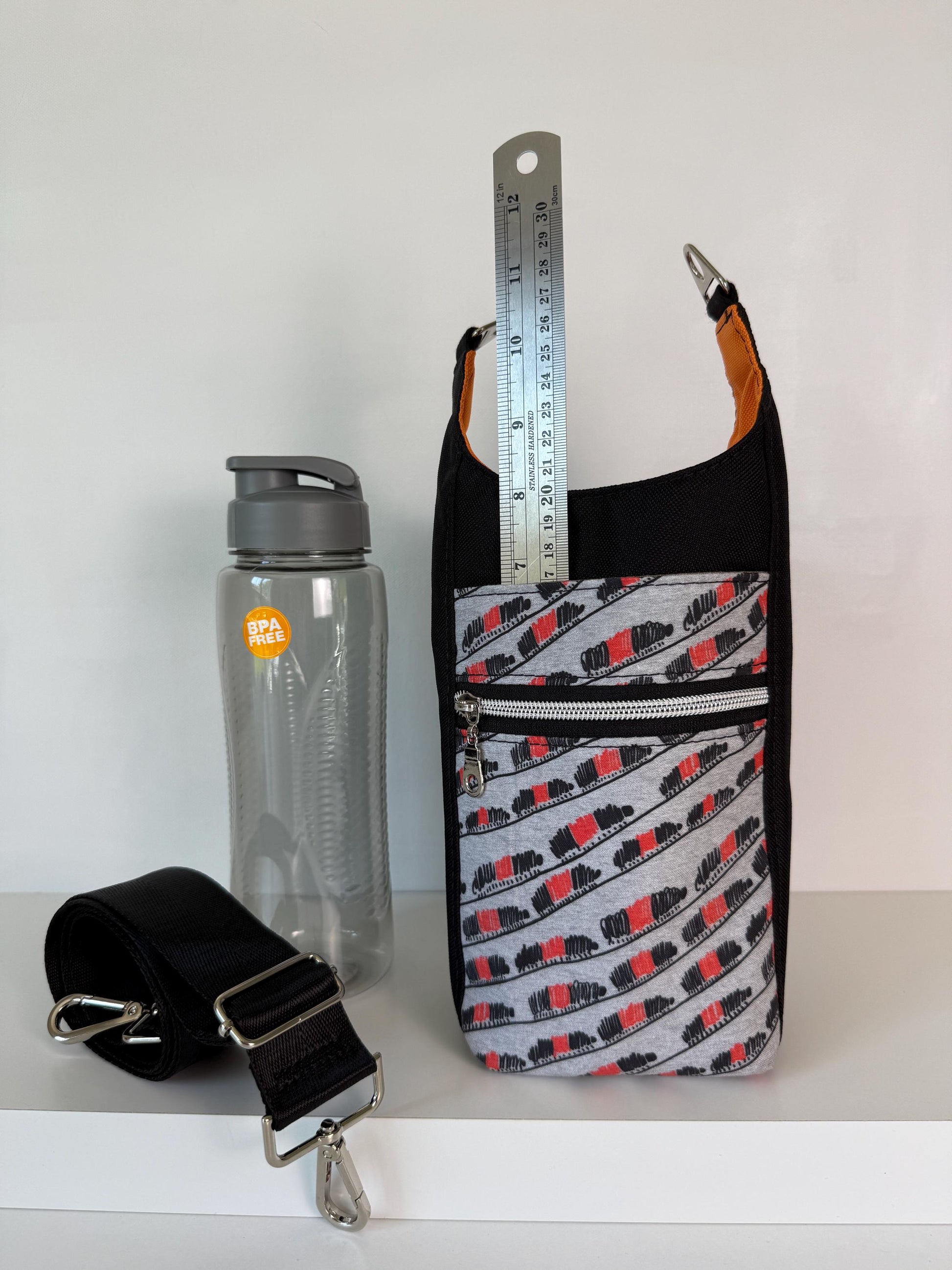 Woolly Worm Water Bottle Crossbody Bag H2O to Go
