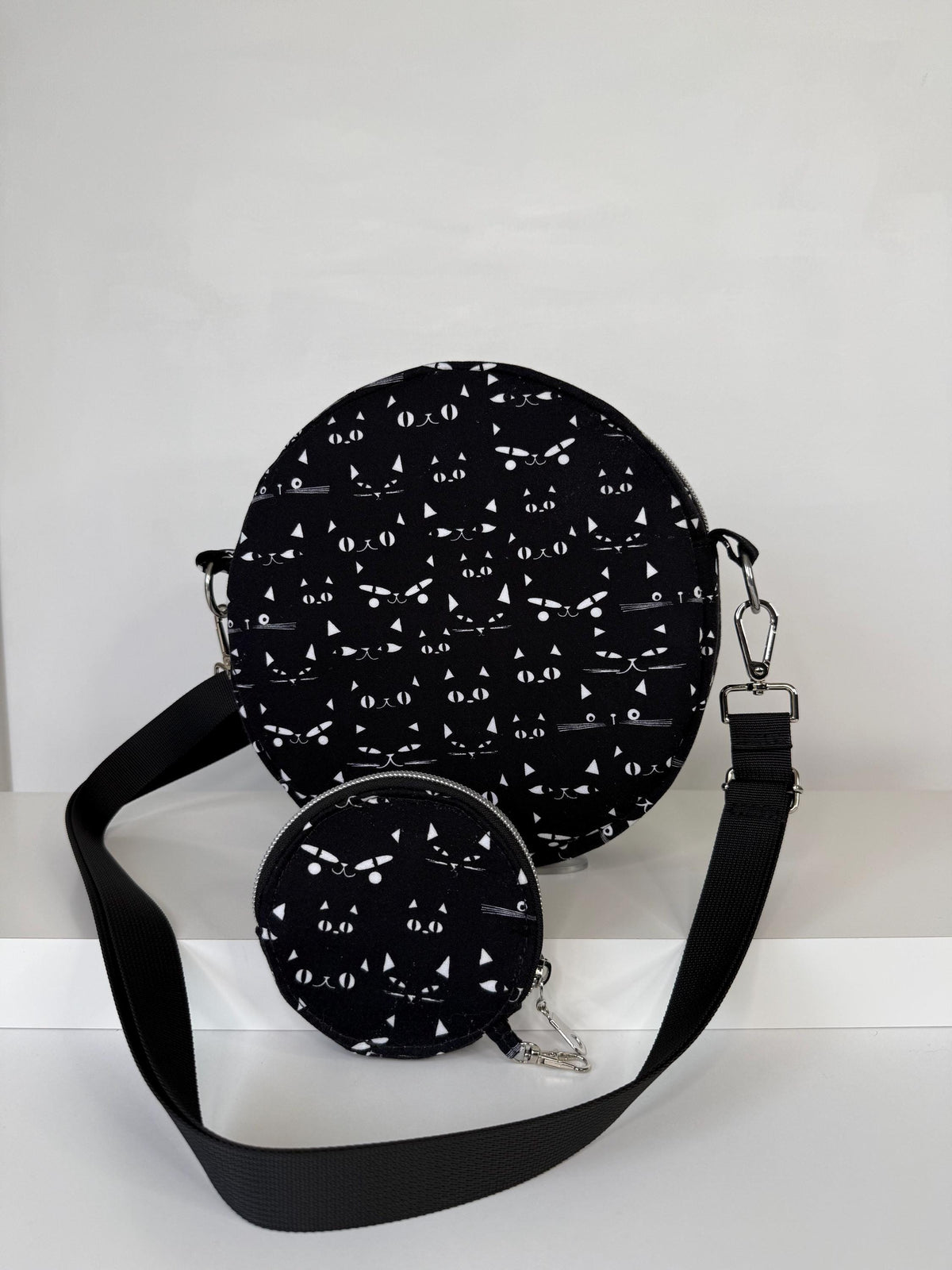 Curious Cats Circle Crossbody Bag Purse