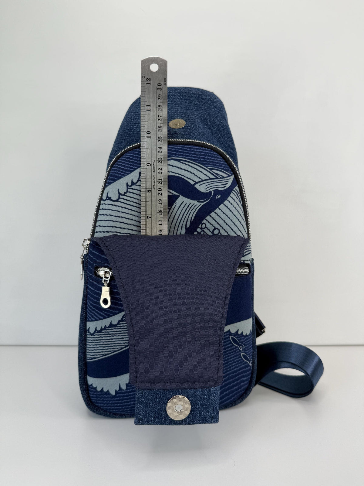 Whale Life with Denim Sling Bag