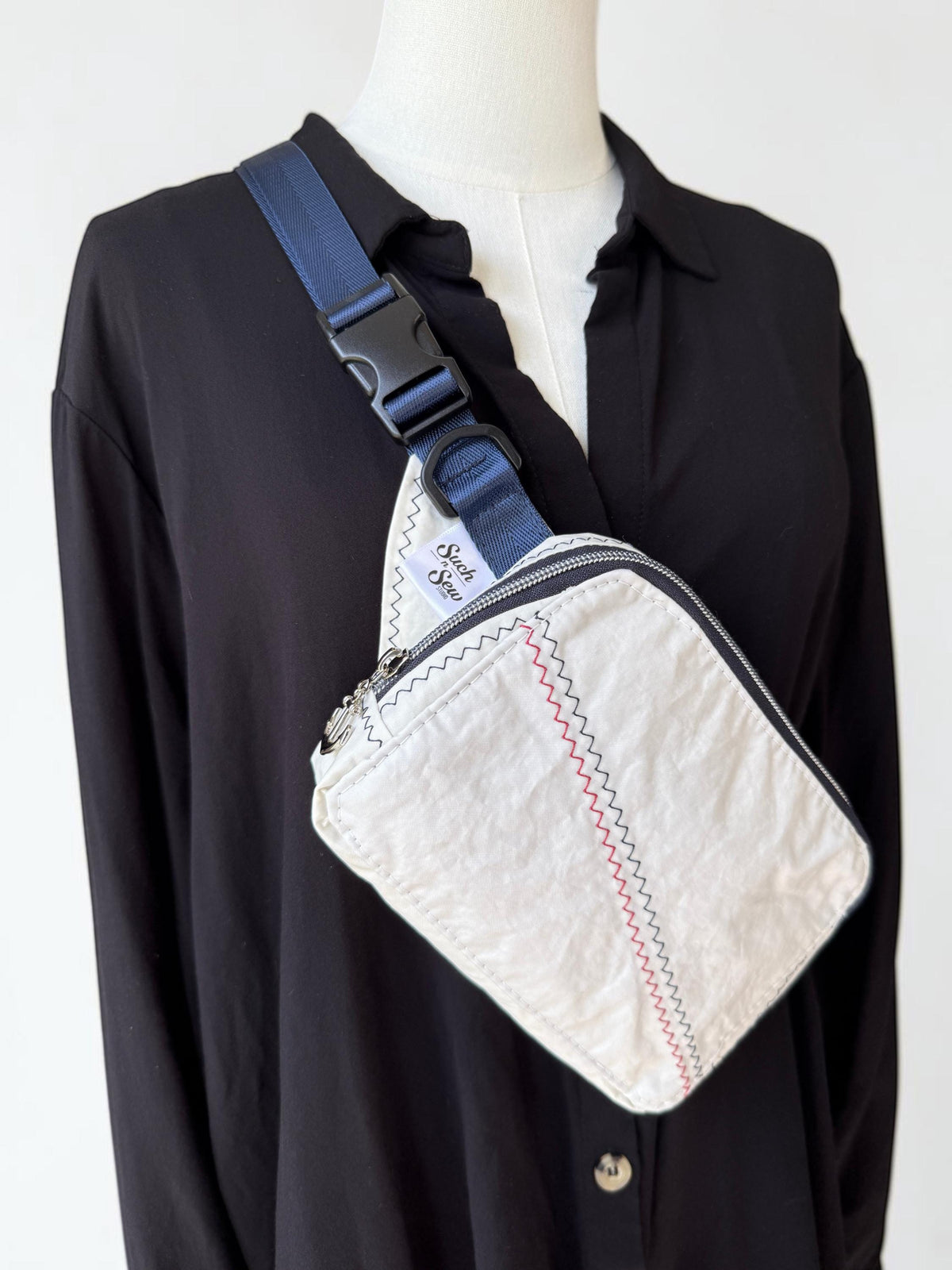 Small Upcycled Sailcloth Sling Bag Waist Pack