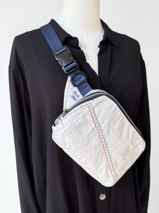 Small Upcycled Sailcloth Sling Bag Waist Pack