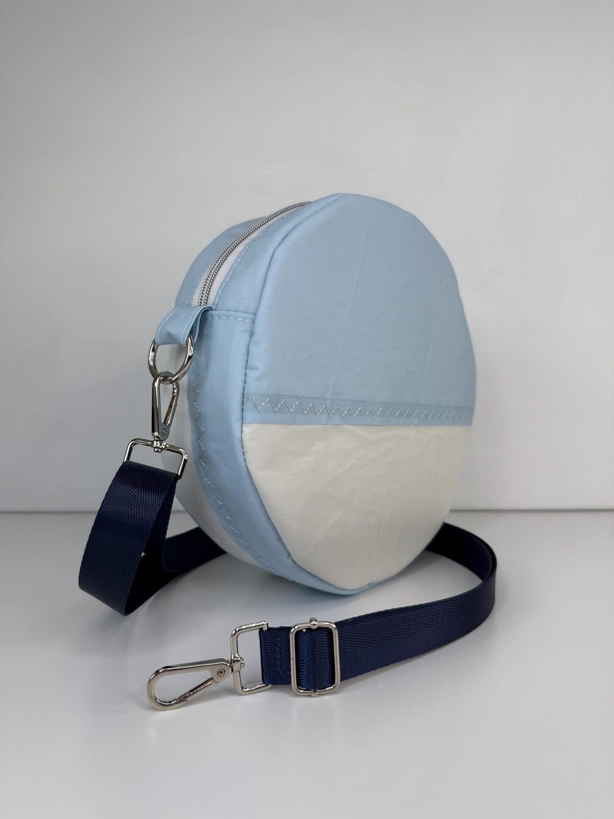 Upcycled Sailcloth Circle Crossbody Bag