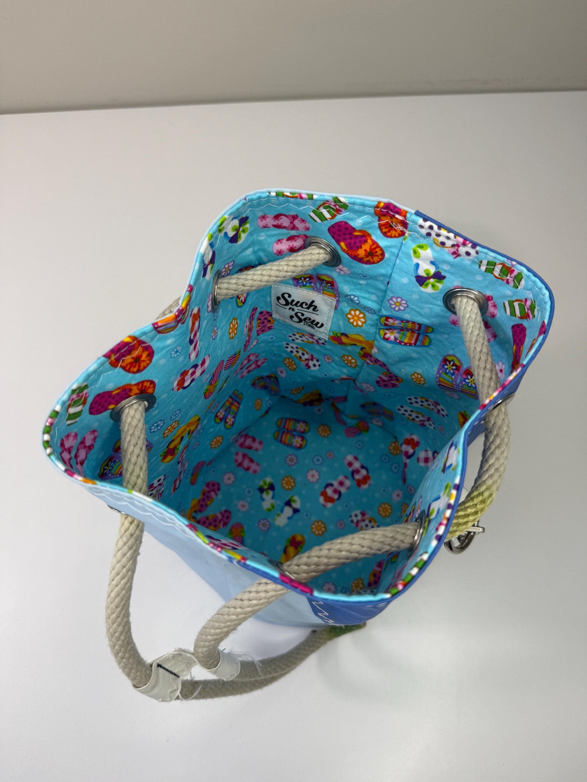 Upcycled Sailcloth Bucket Bag Crossbody Purse