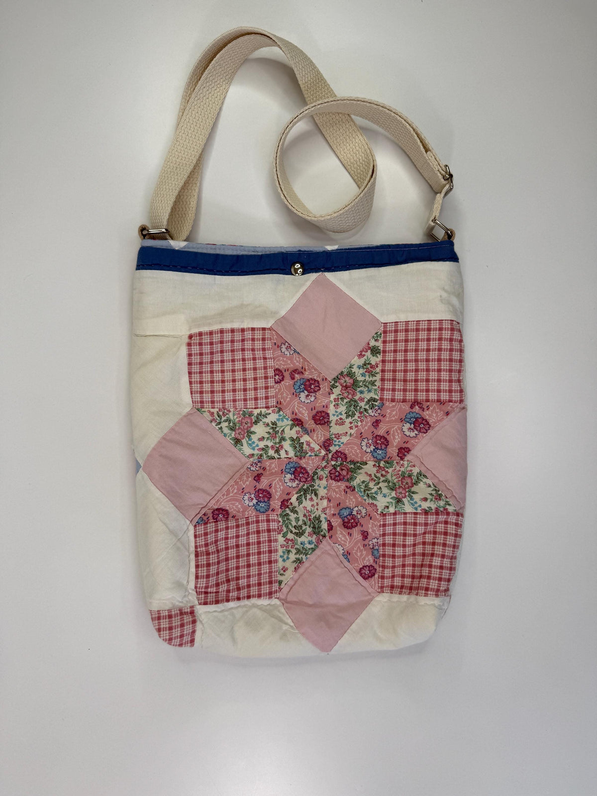 Upcycled Quilt Crossbody Tote Bag