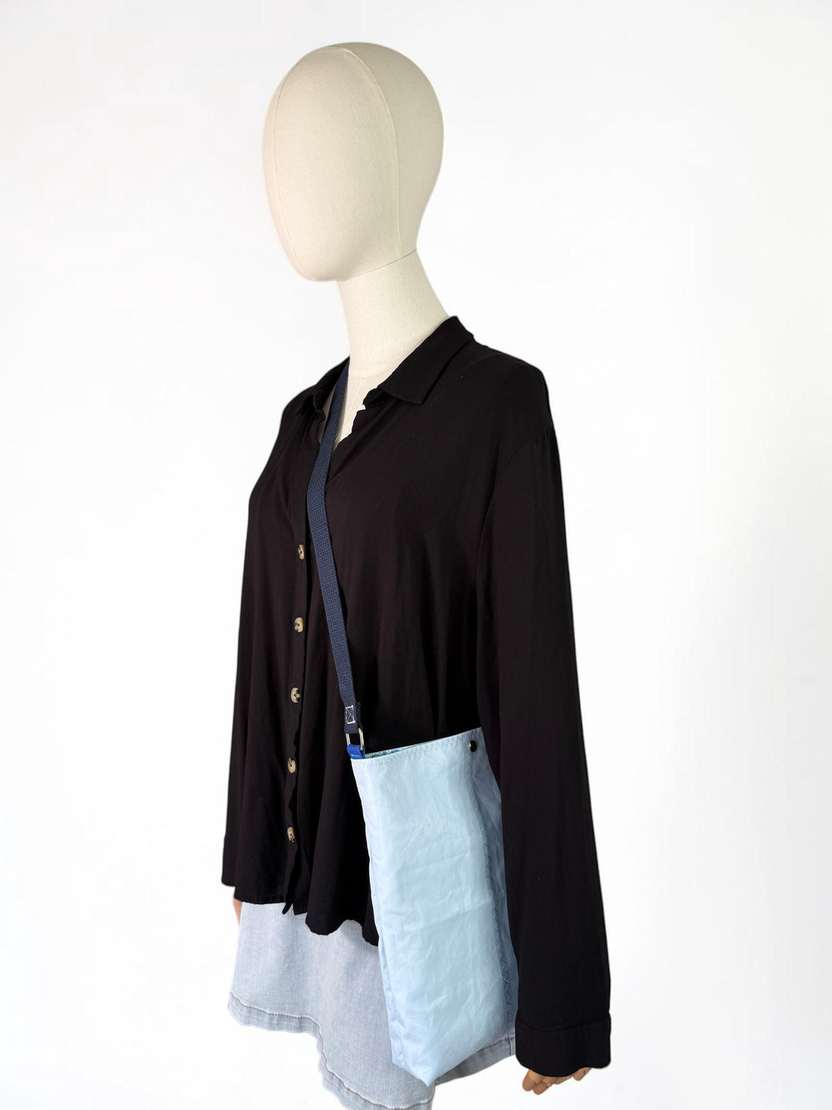 Upcycled Sailcloth Crossbody Tote Bag