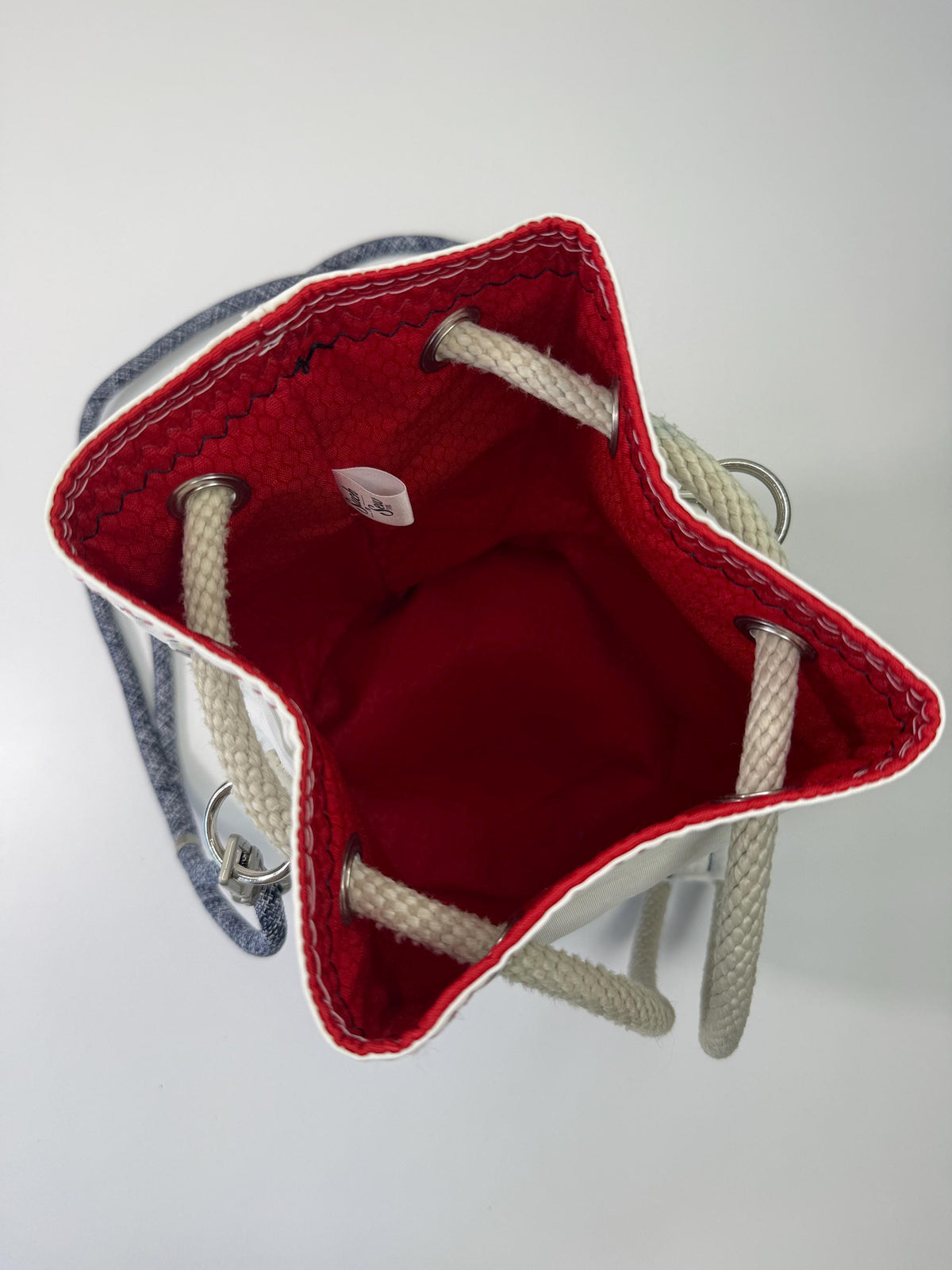 Upcycled Sailcloth Bucket Bag Crossbody Purse